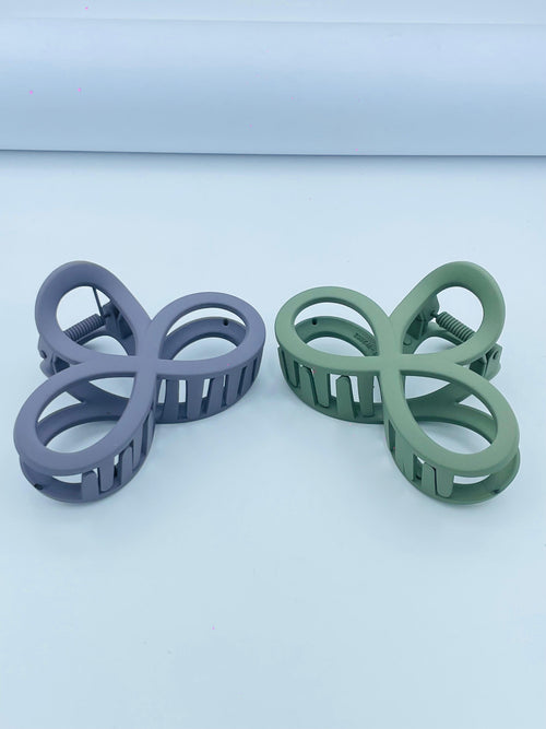 2-Pair Pastel Matte Hair Claw Clips – Stylish & Strong Hold for Women