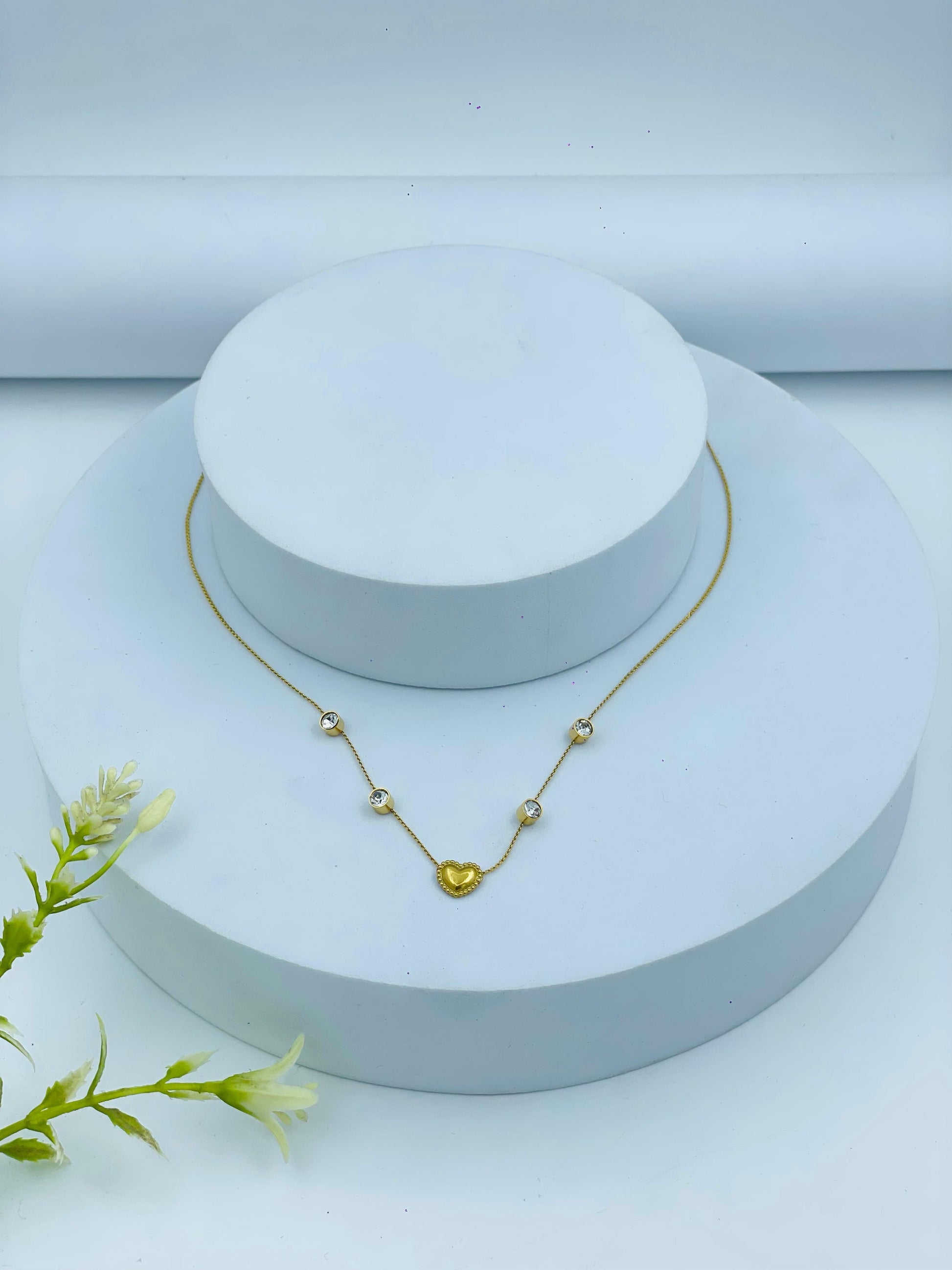 Elegant Gold Diamond Heart Necklace  Perfect Gift