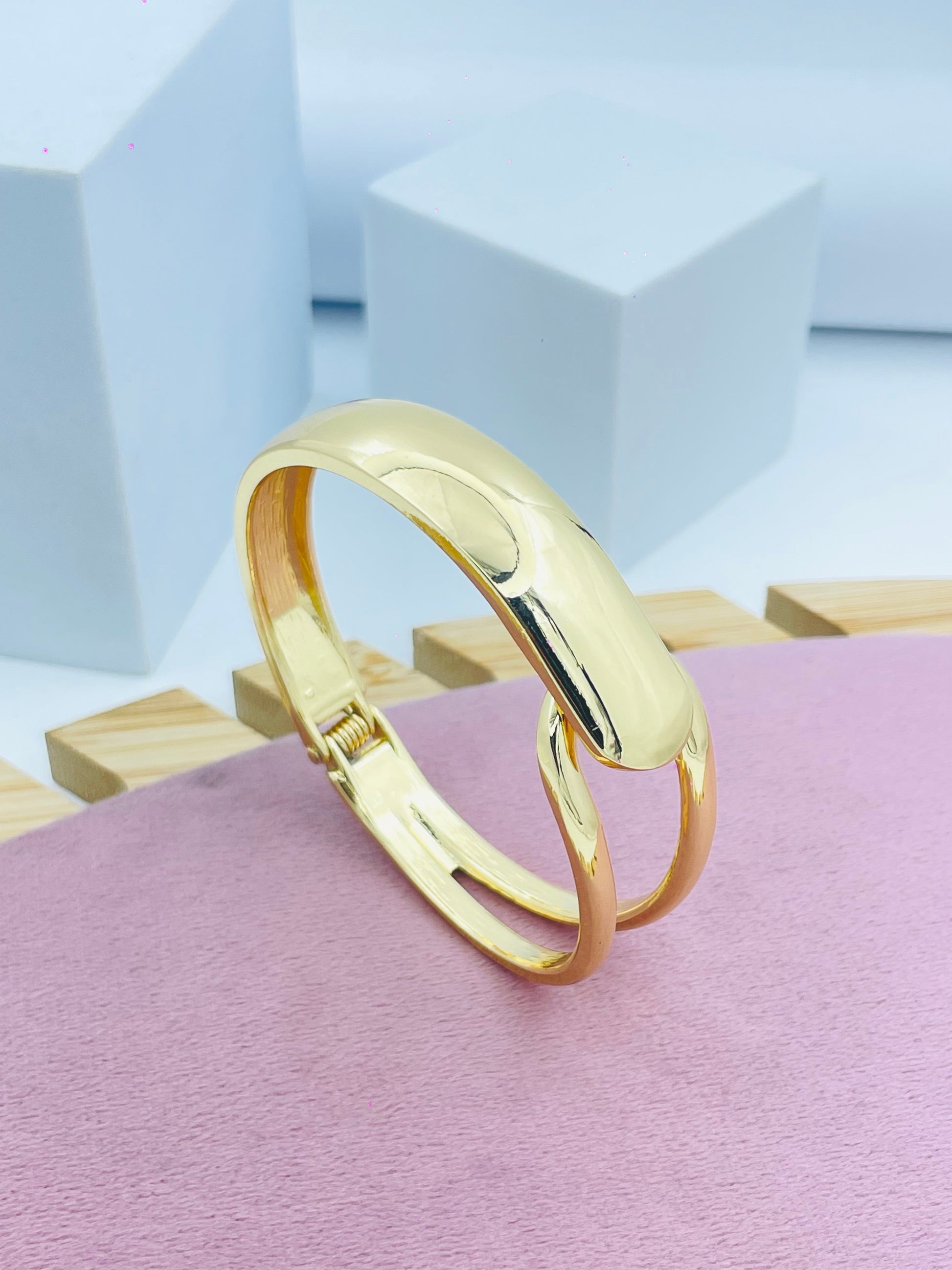 Elegant Gold-Plated Bracelet | Modern Designer Jewelry