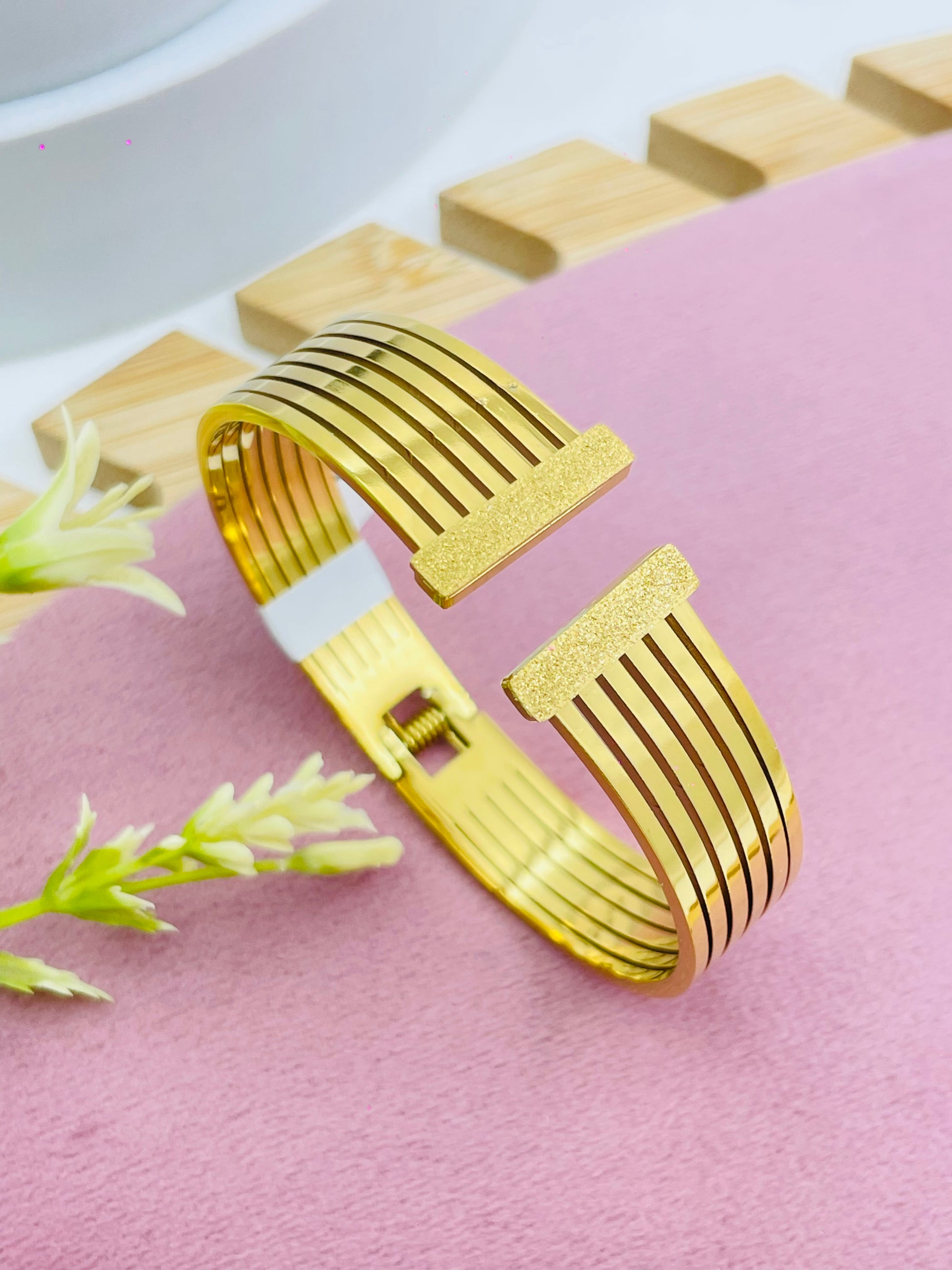Stylish Gold Open Bangle Bracelet  Perfect Accessory