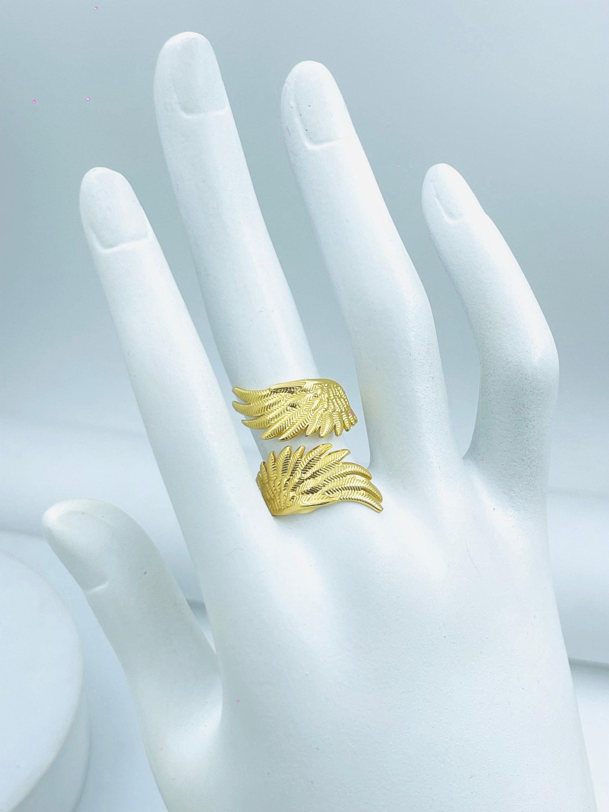 Elegant Gold Leaf Wrap Ring  Adjustable and Stylish