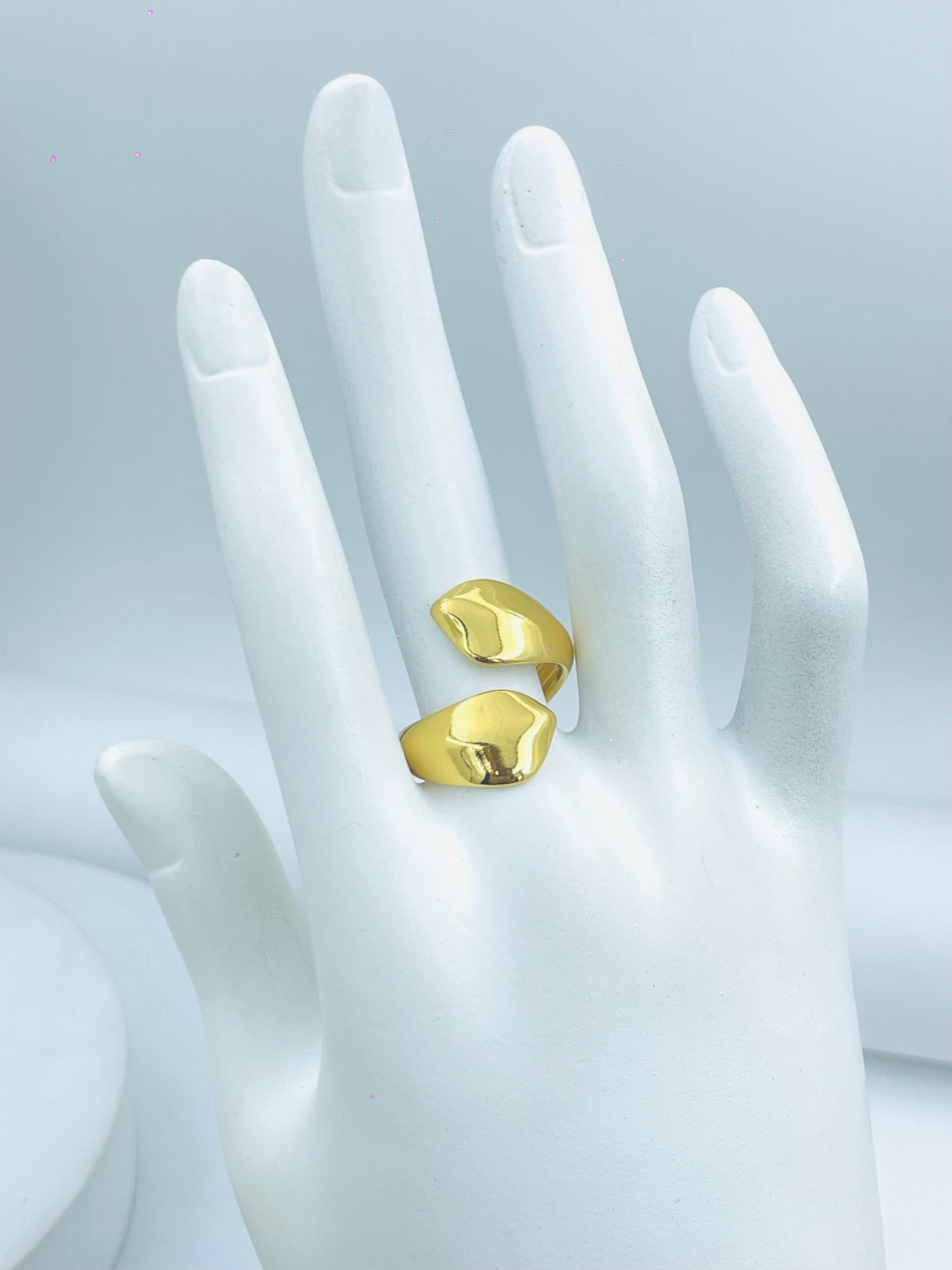Elegant Adjustable Gold Plated Ring
