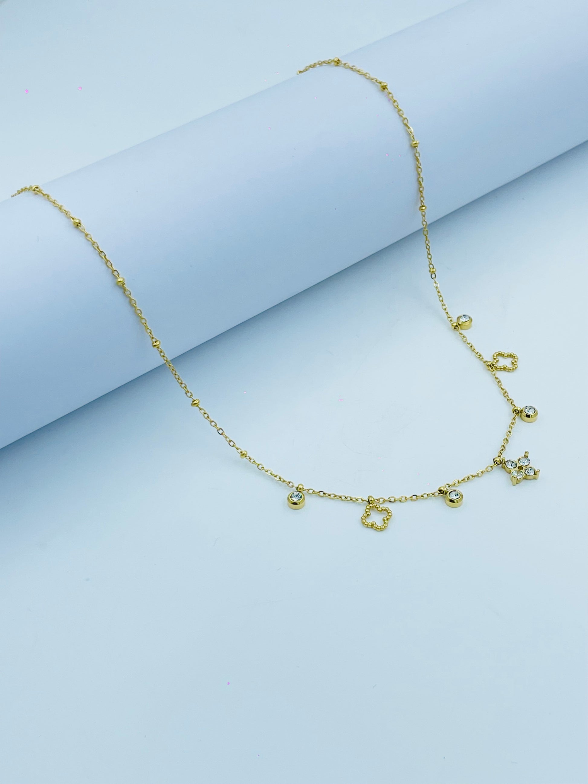 Elegant Gold Charm Necklace