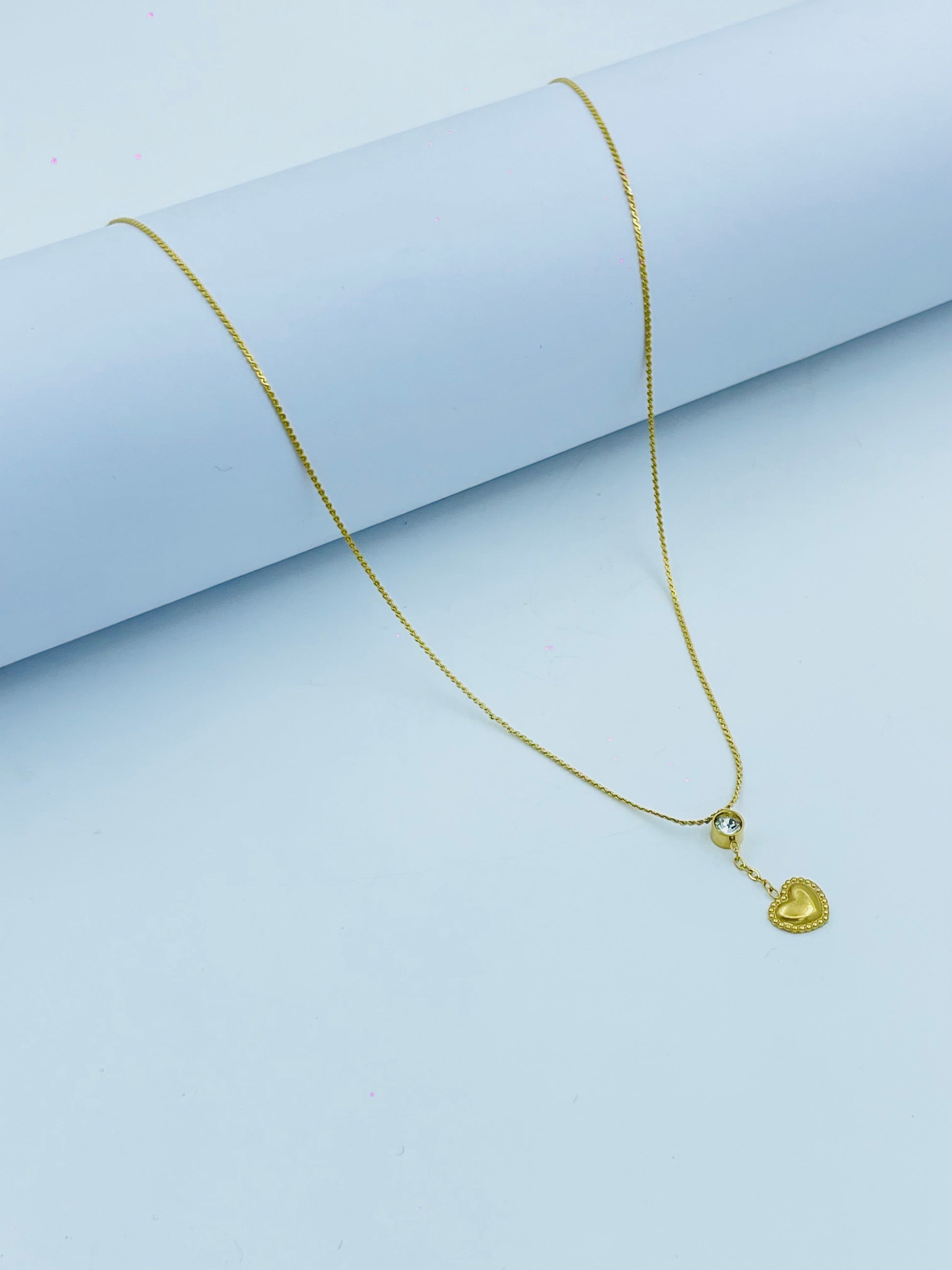 Elegant Gold Heart Pendant Necklace