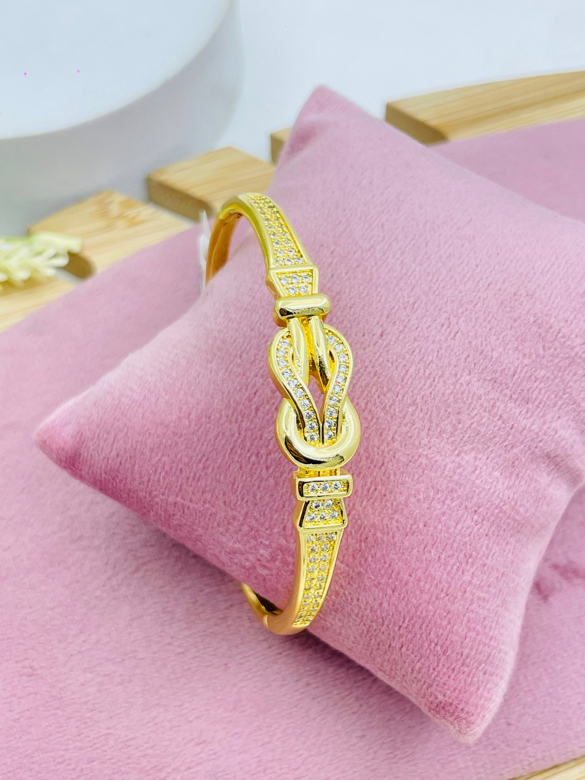 Elegant GoldPlated Bracelet  Crystal Accents