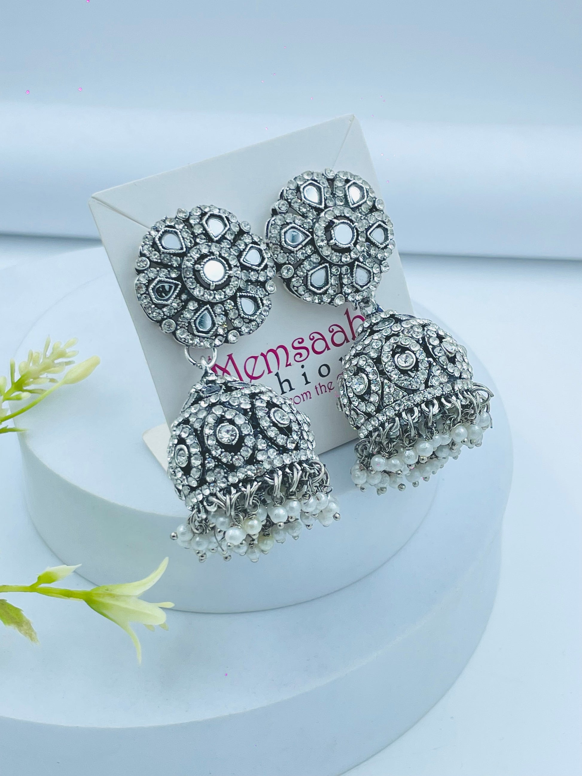 Elegant Silver Oxidized Jhumka Earrings  Traditional Jewelry