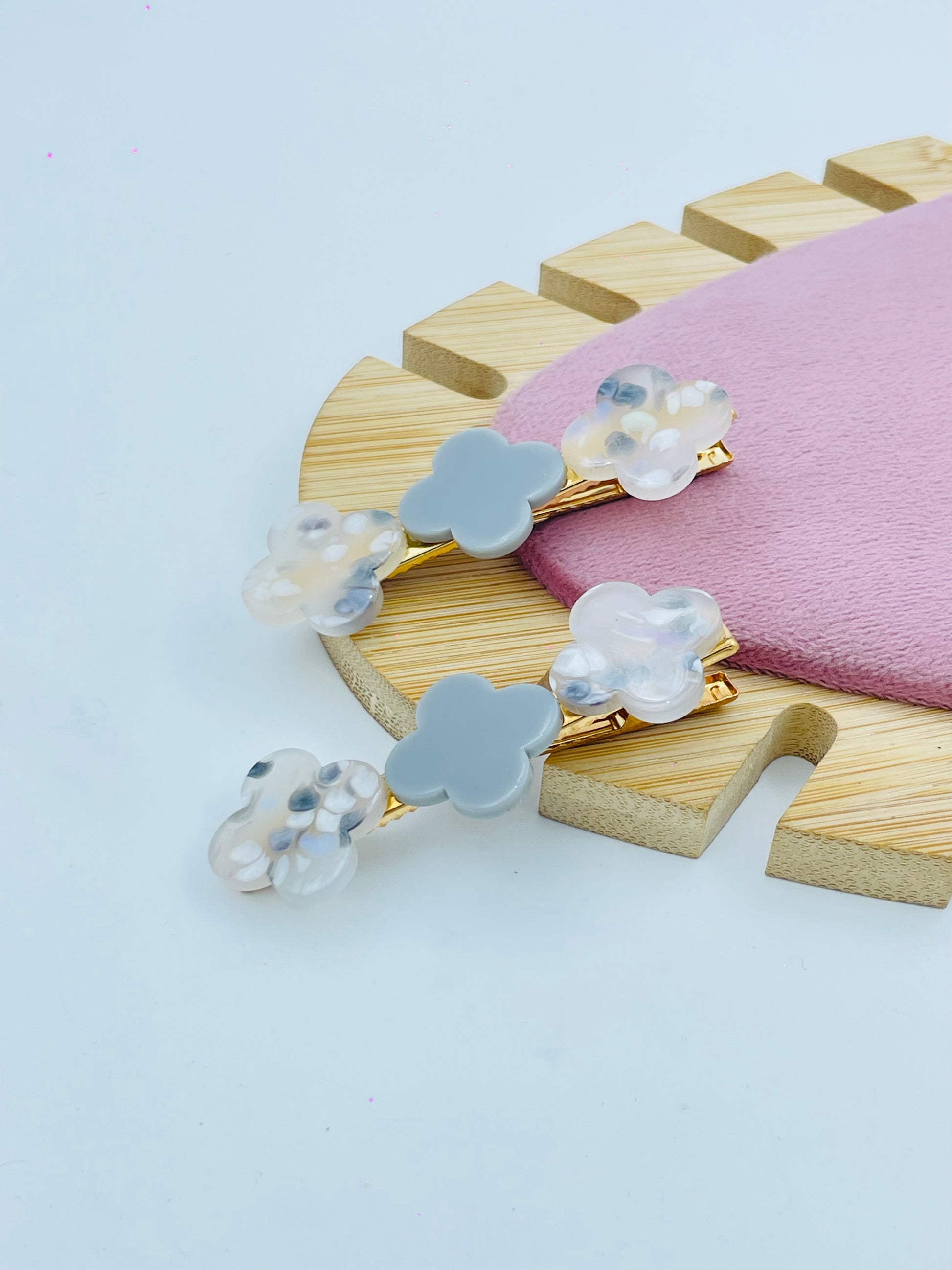 Stylish Floral Hair Clips Set of 2