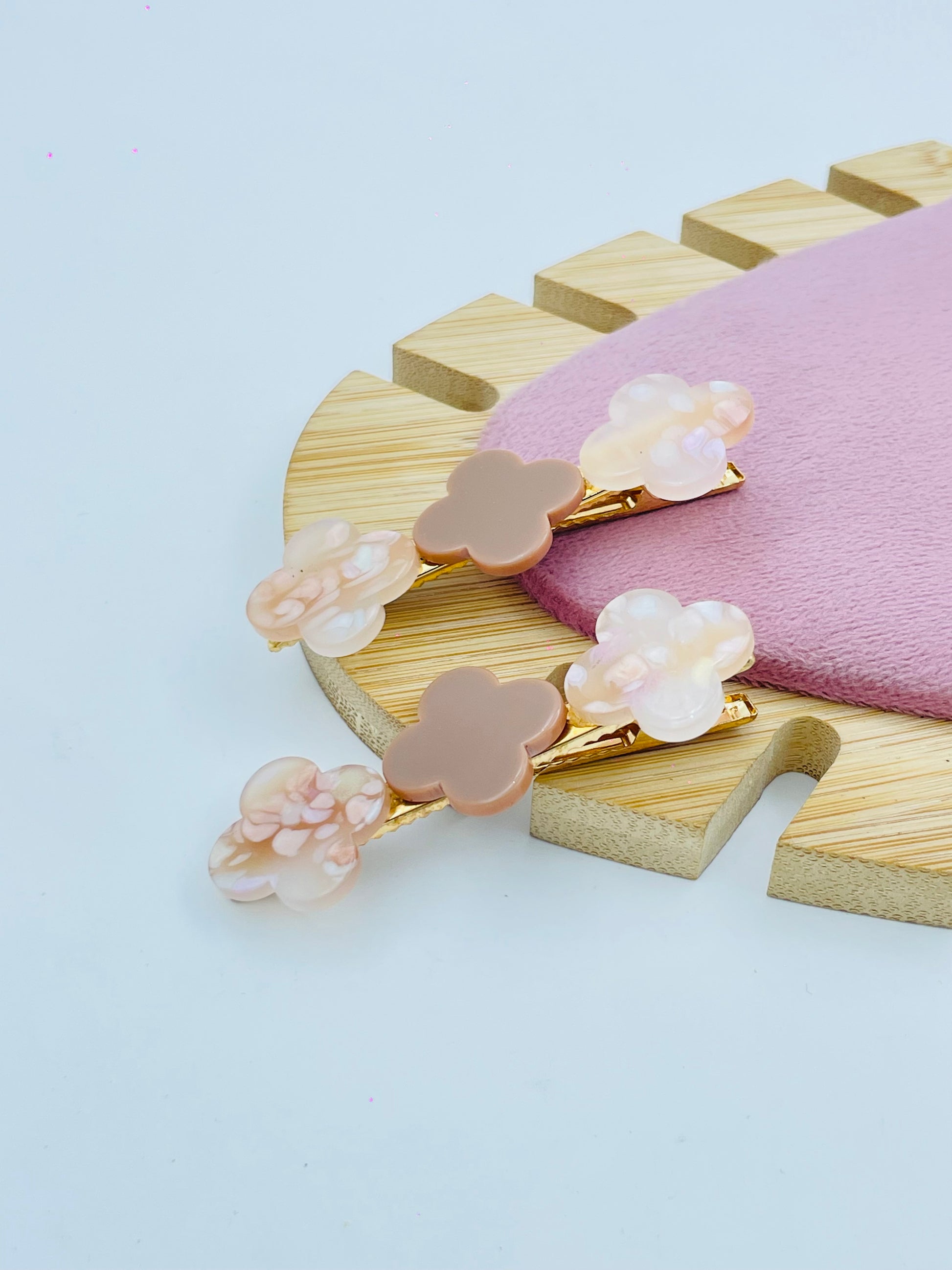 Elegant Floral Hair Barrettes Set of 2