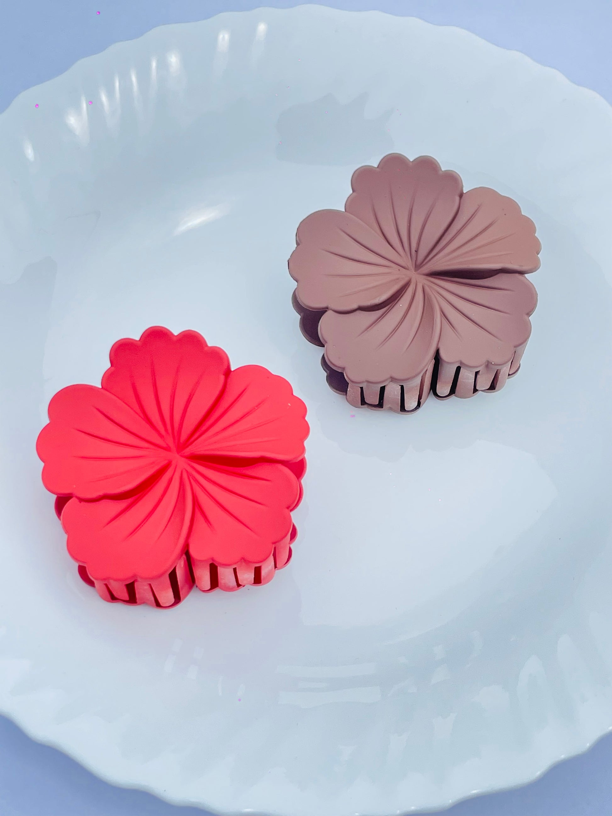 FlowerShaped Silicone Soap Molds for DIY Crafts Set of 2 colors