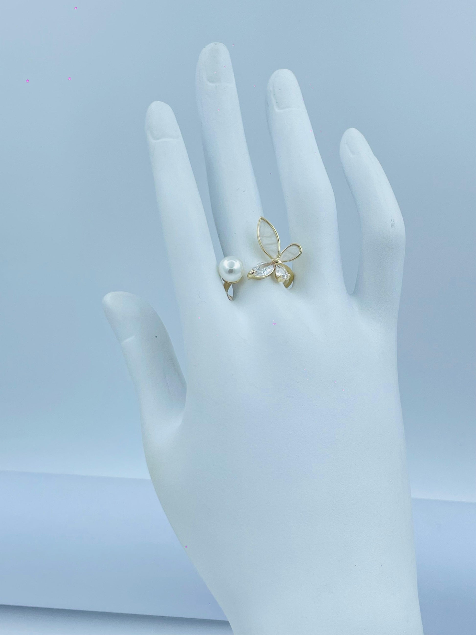 Dainty Butterfly Outline Ring