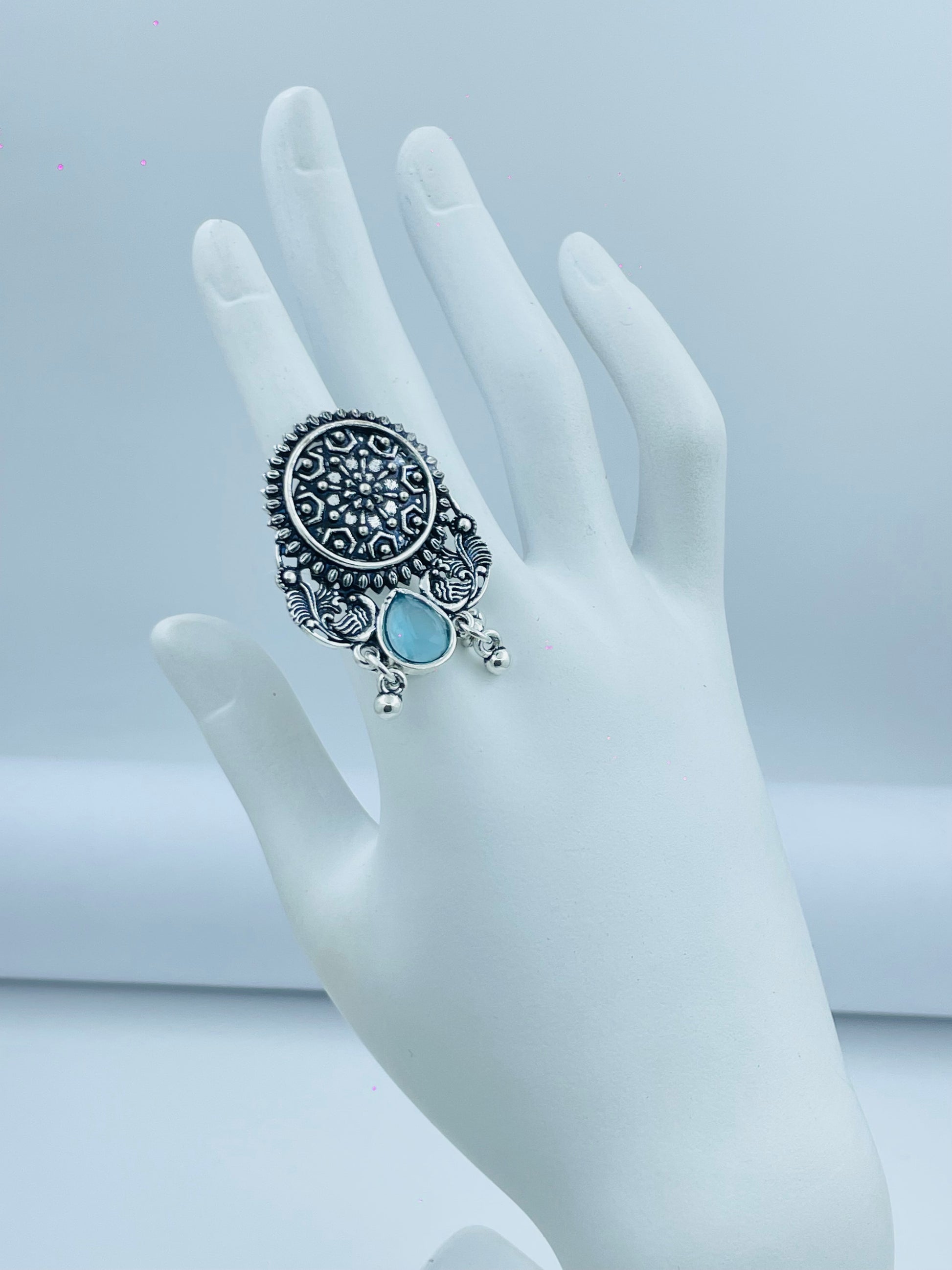 Antique Silver Statement Ring  Bold Vintage Jewelry