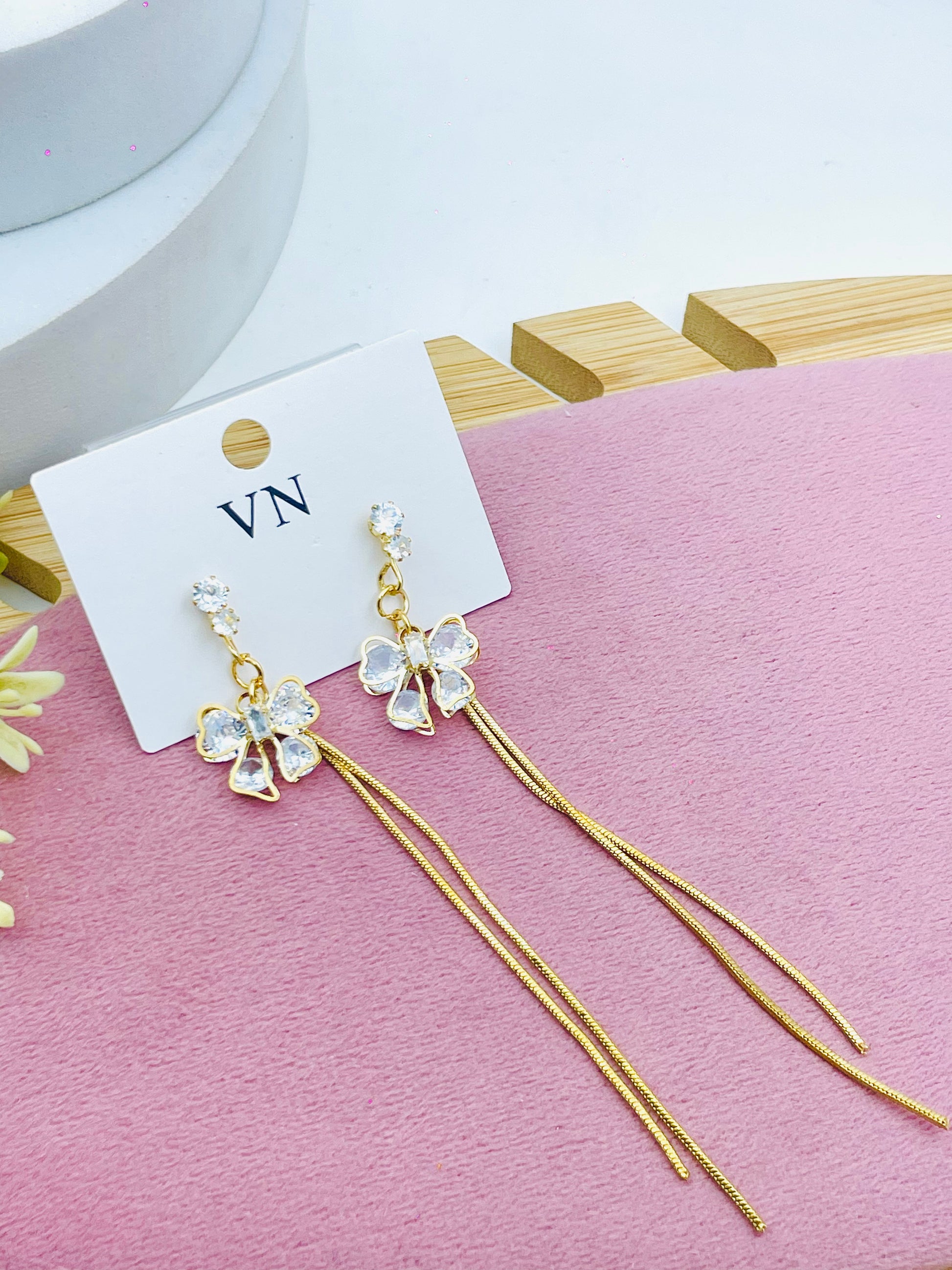 Elegant Butterfly Drop Earrings  VN Jewelry