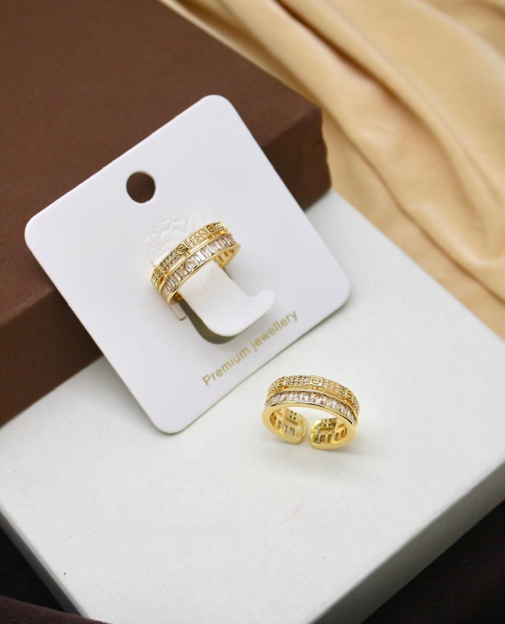 Elegant Gold Plated Ring Set for Special Occasions