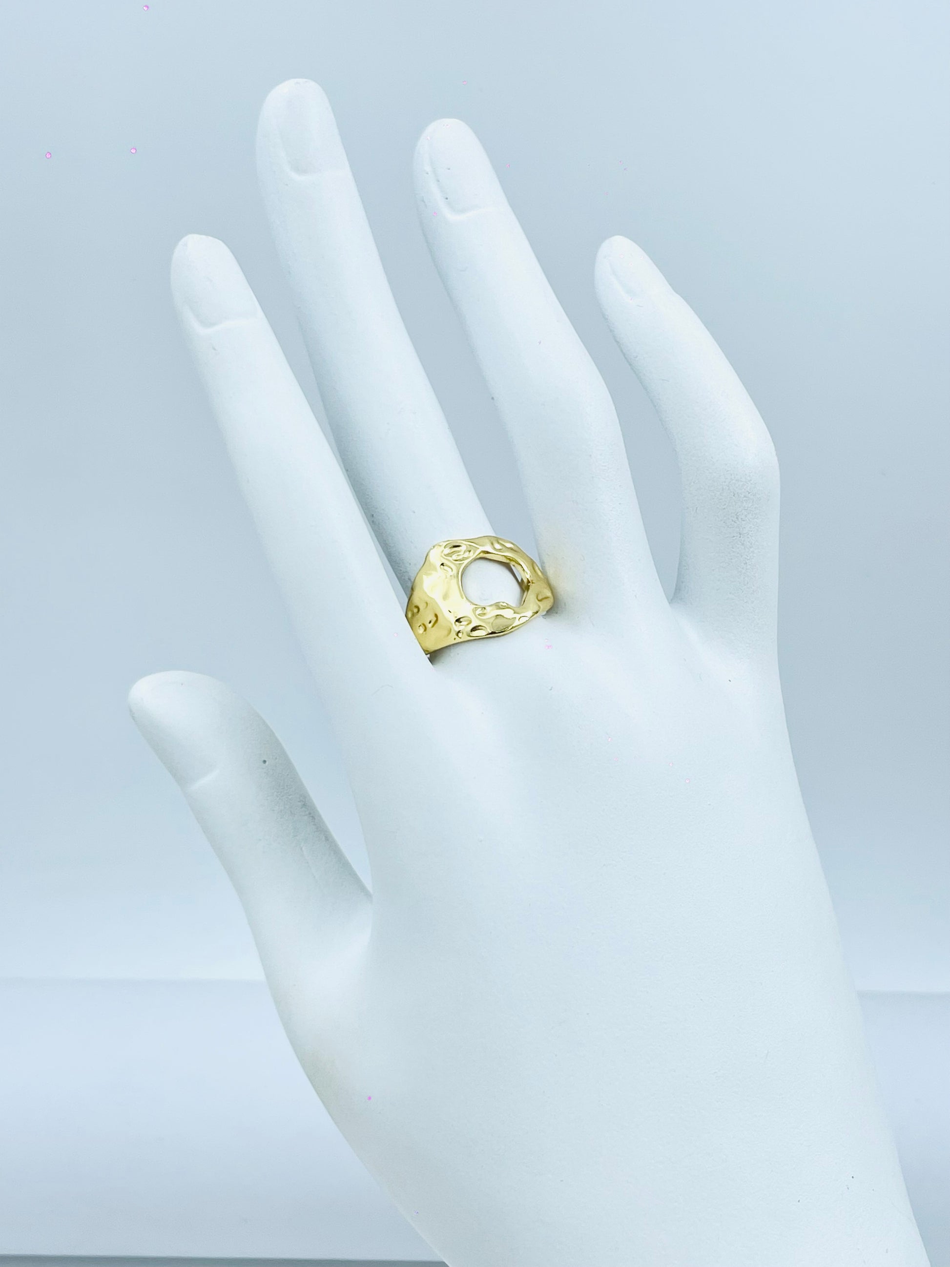 Gold Nugget Statement Ring  Unique Jewelry