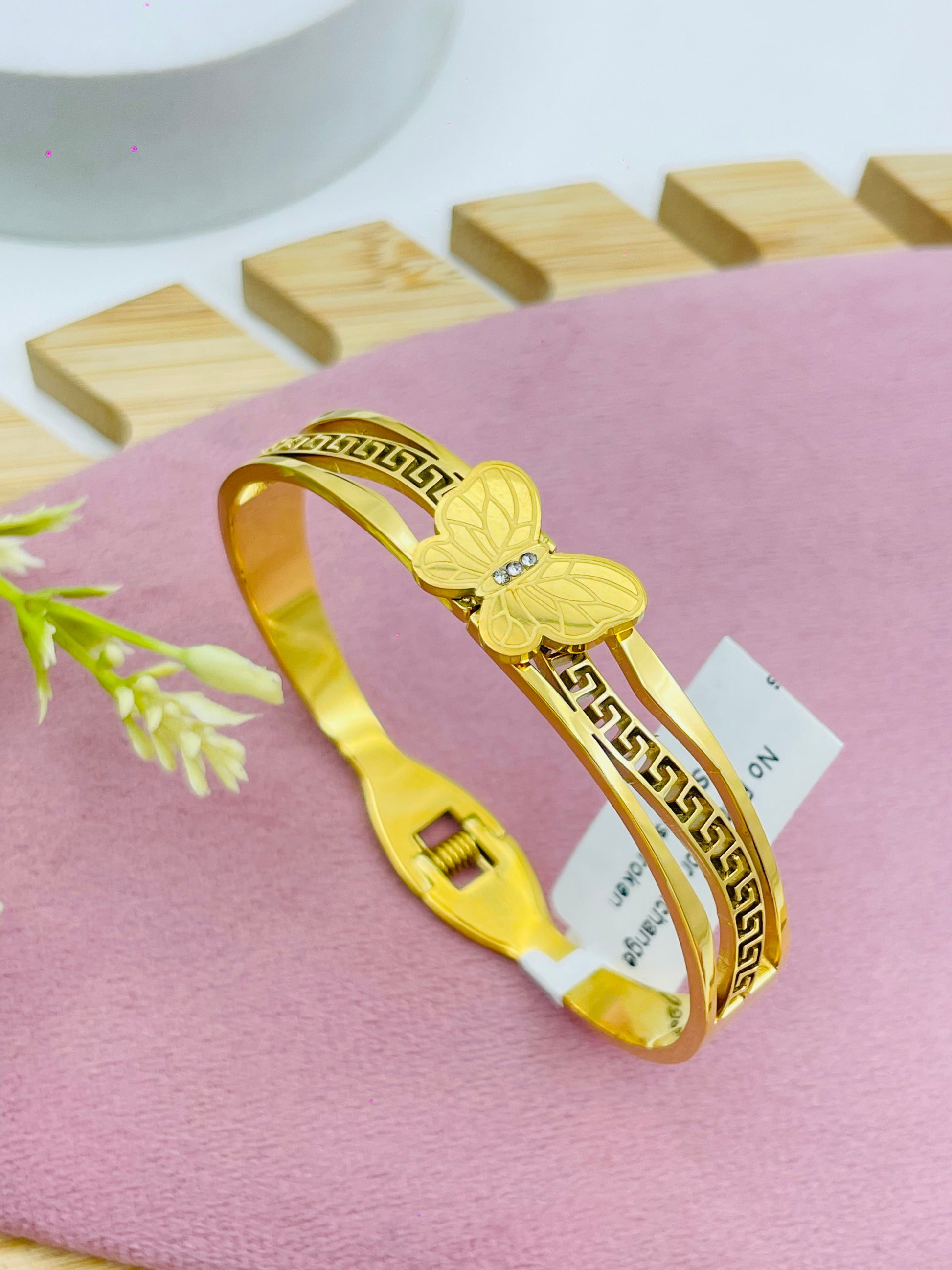Elegant Butterfly Design Gold Bracelet