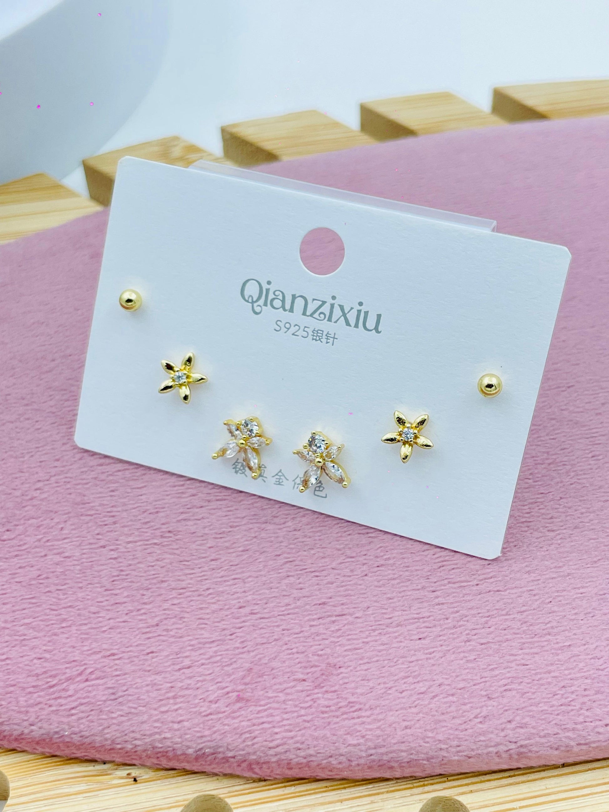 Star and Stud Earrings Set  Elegant Jewelry