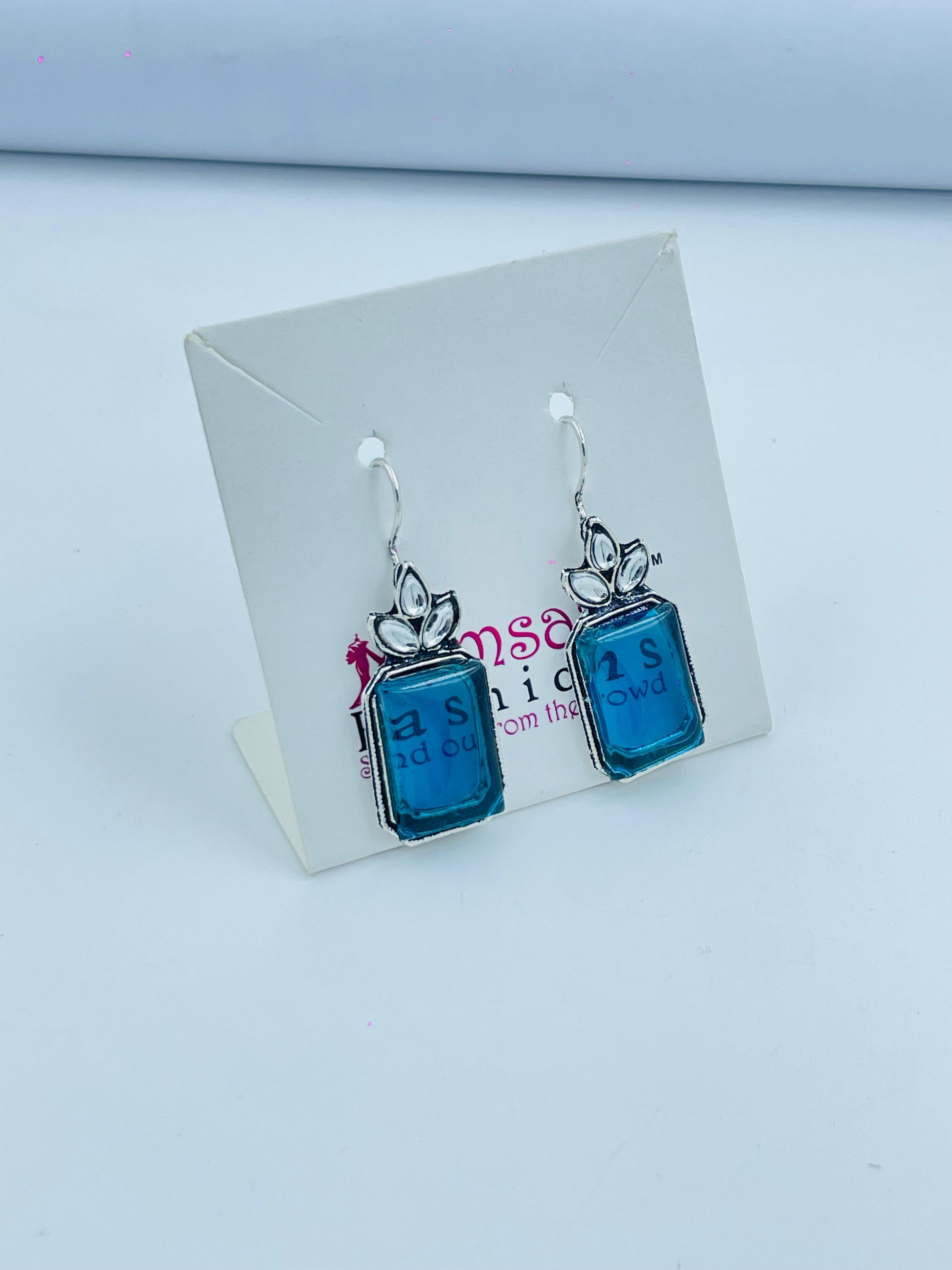 Elegant Blue Leaf Earrings - Stylish and Unique Jewelry