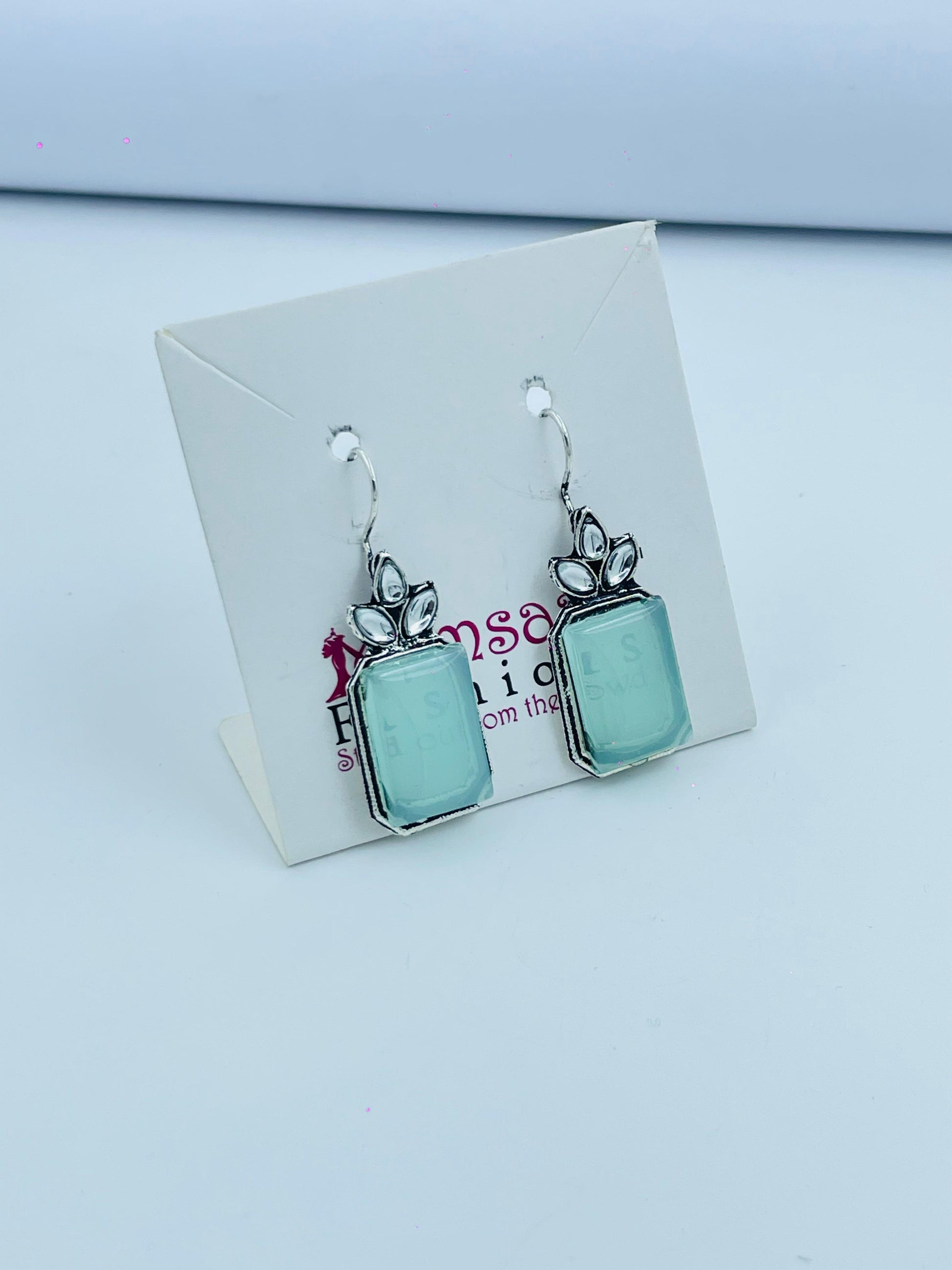 Elegant Mint Green Leaf Earrings - Stylish and Unique Jewelry