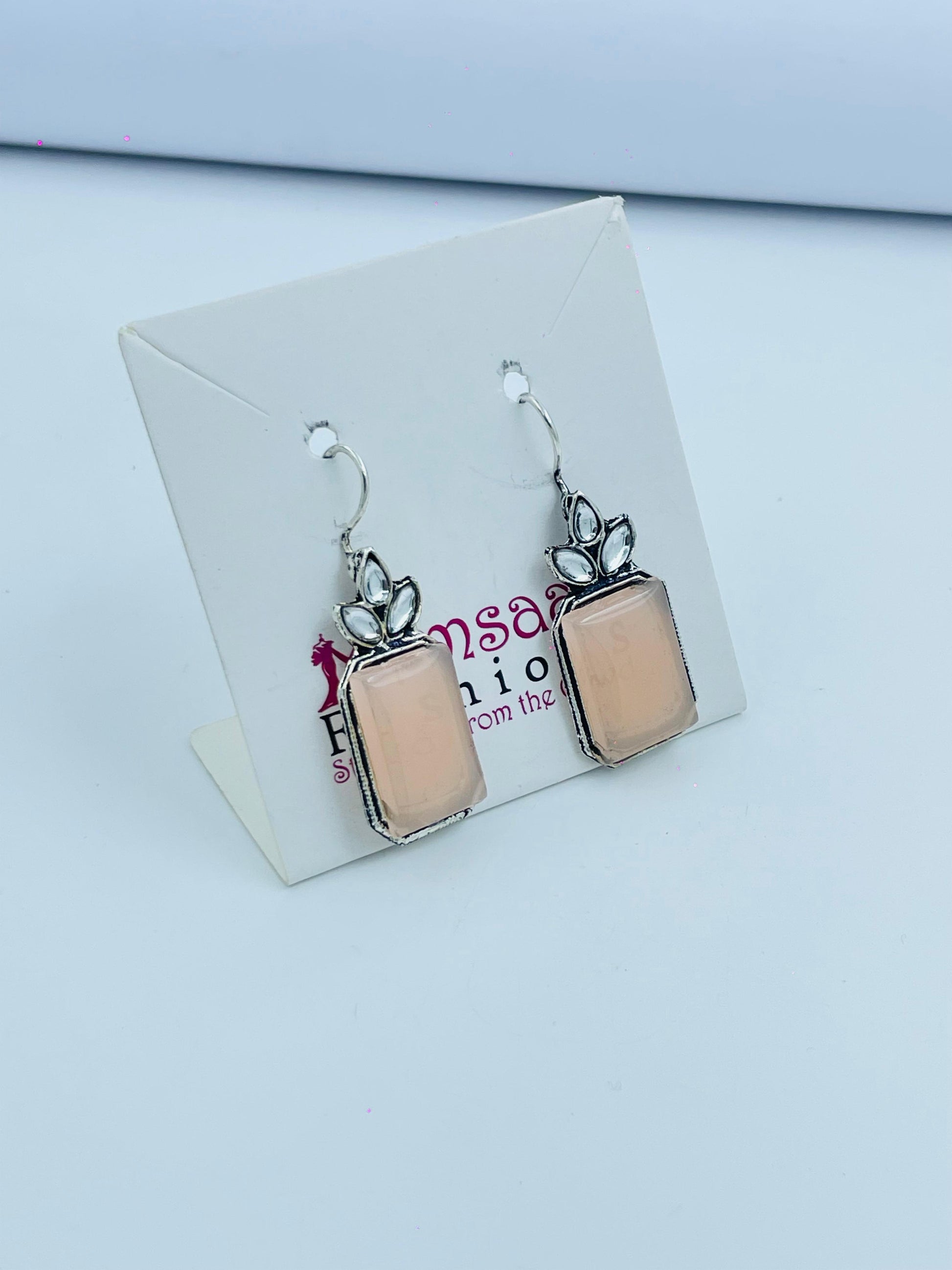 Soft Pink Scent Bottle Earrings - Elegant and Chic Jewelry