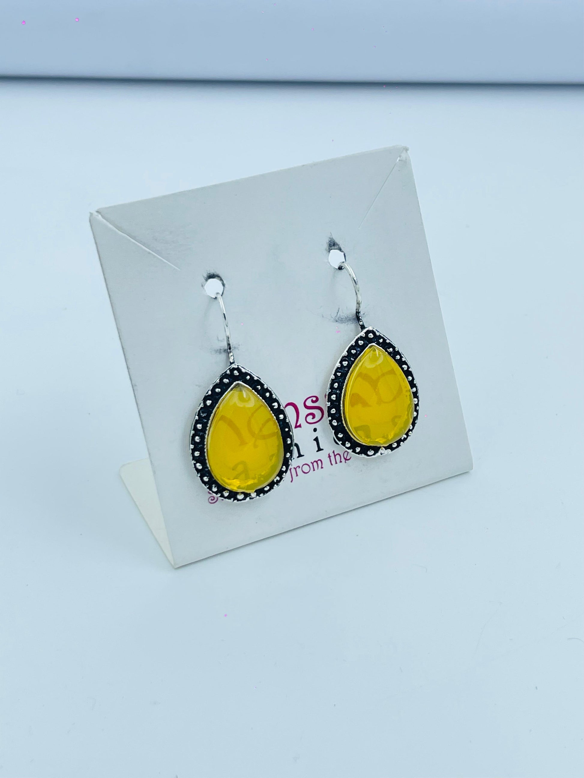 Bright Yellow Teardrop Earrings - Vibrant Jewelry for Any Look