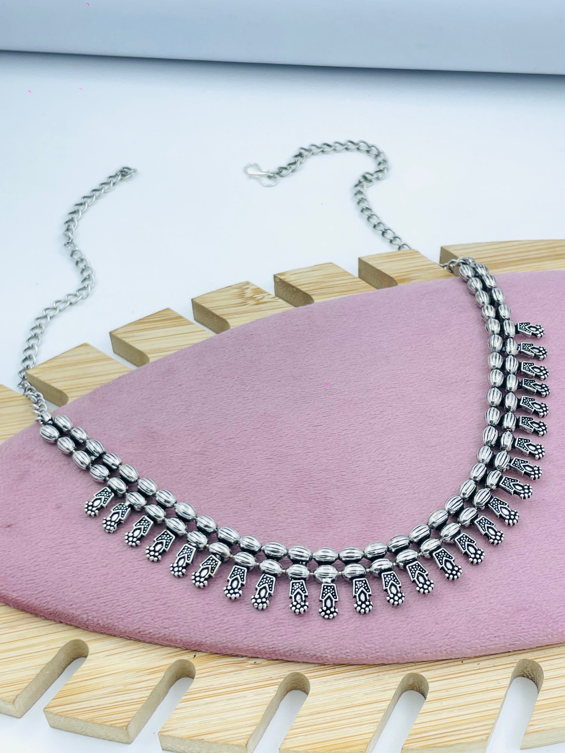 Elegant Silver Bohemian Choker Necklace for Women