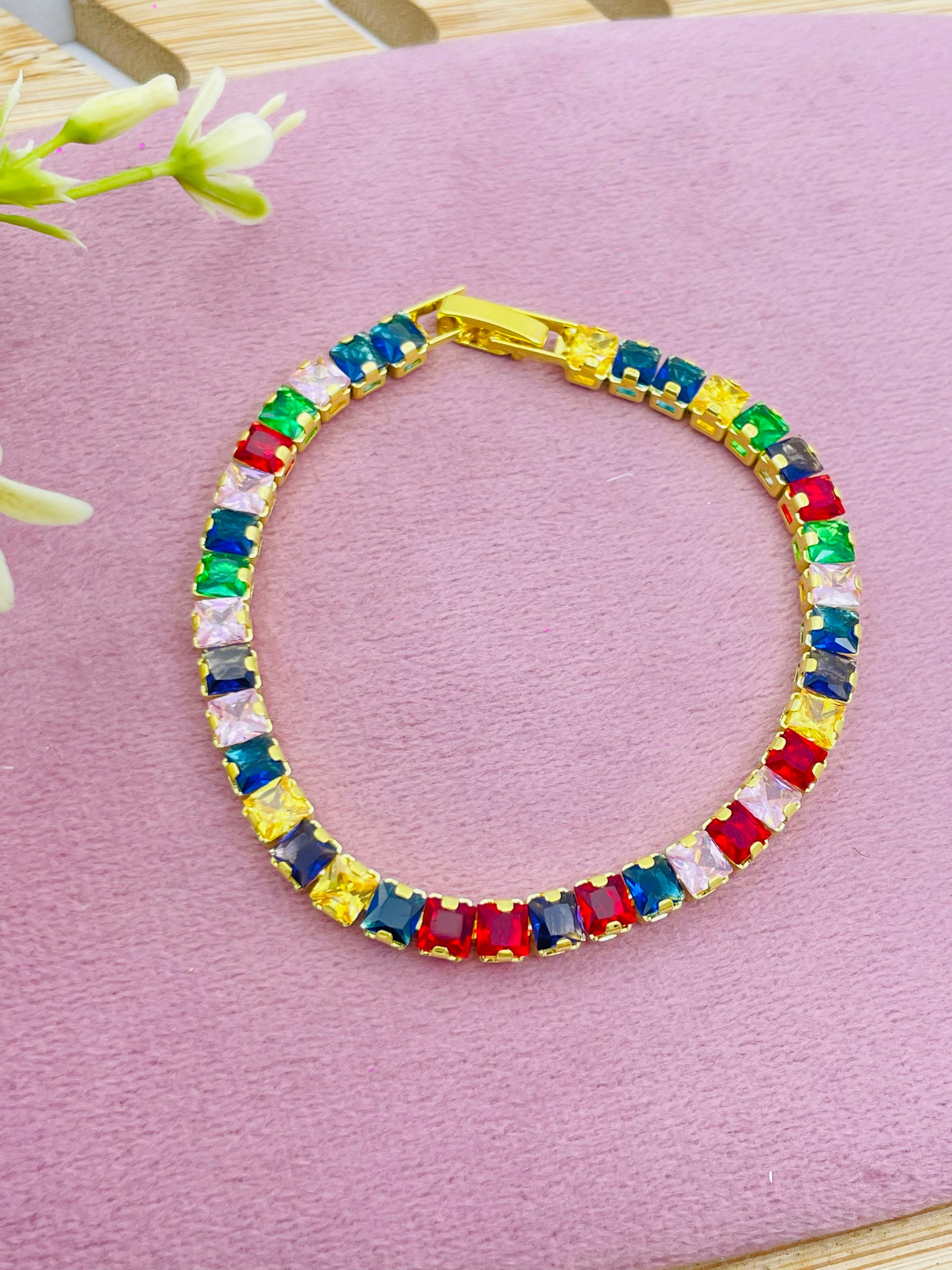 Elegant Multicolor Gemstone Bracelet for Any Occasion