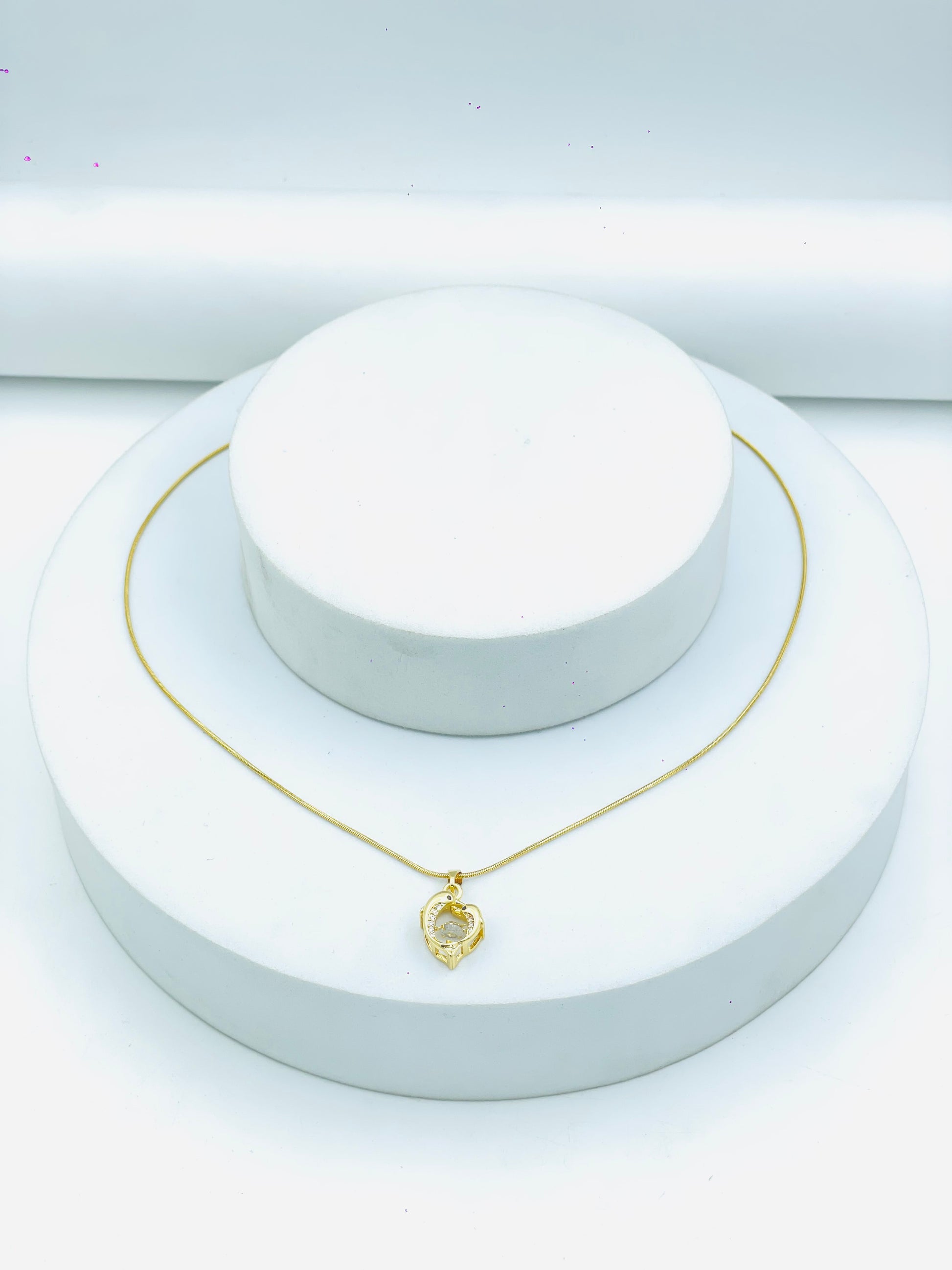 Elegant Gold Heart Pendant Necklace  Perfect Gift
