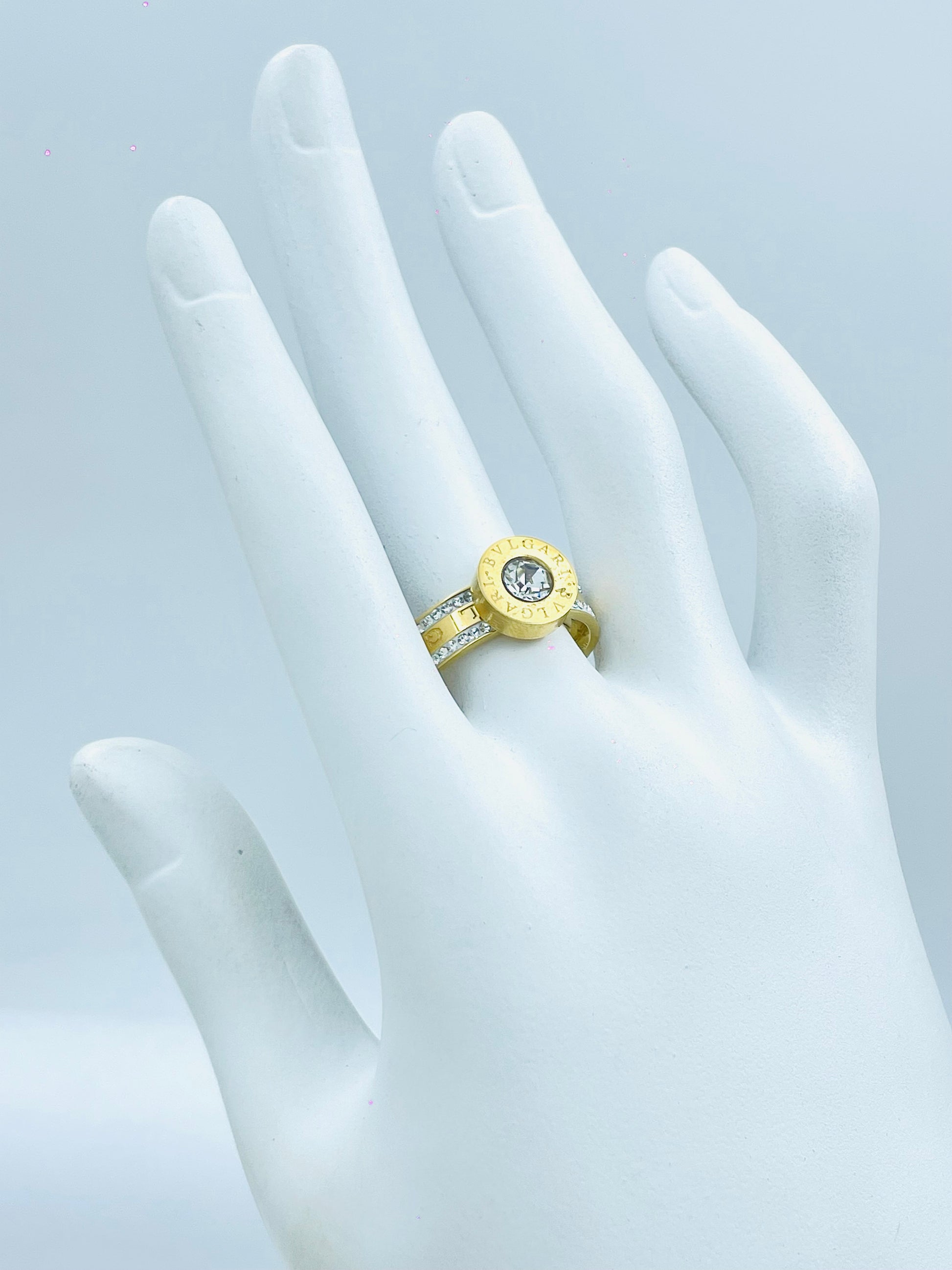 Elegant Gold and Diamond Ring Set