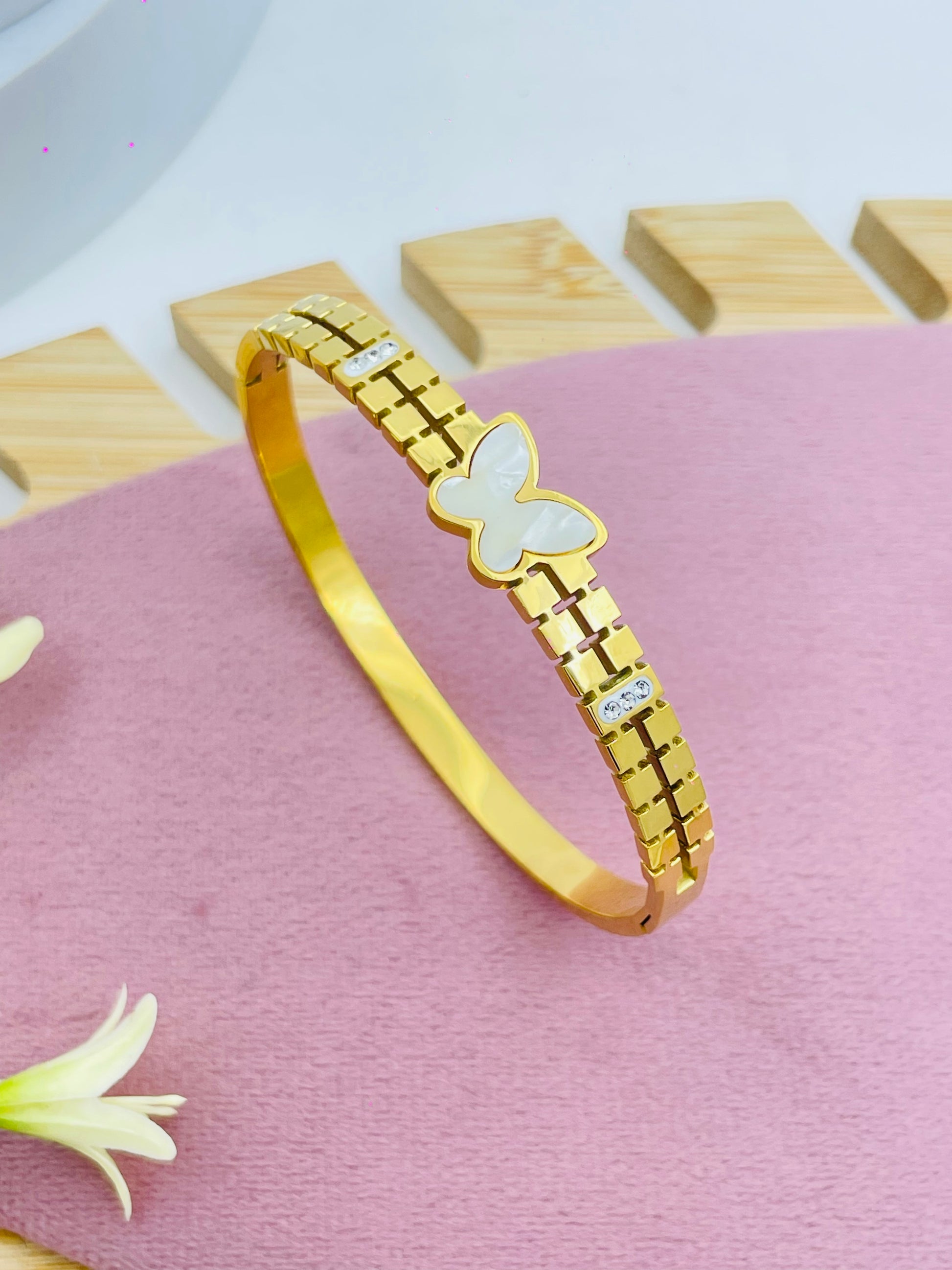 Elegant Butterfly Design Gold Bracelet