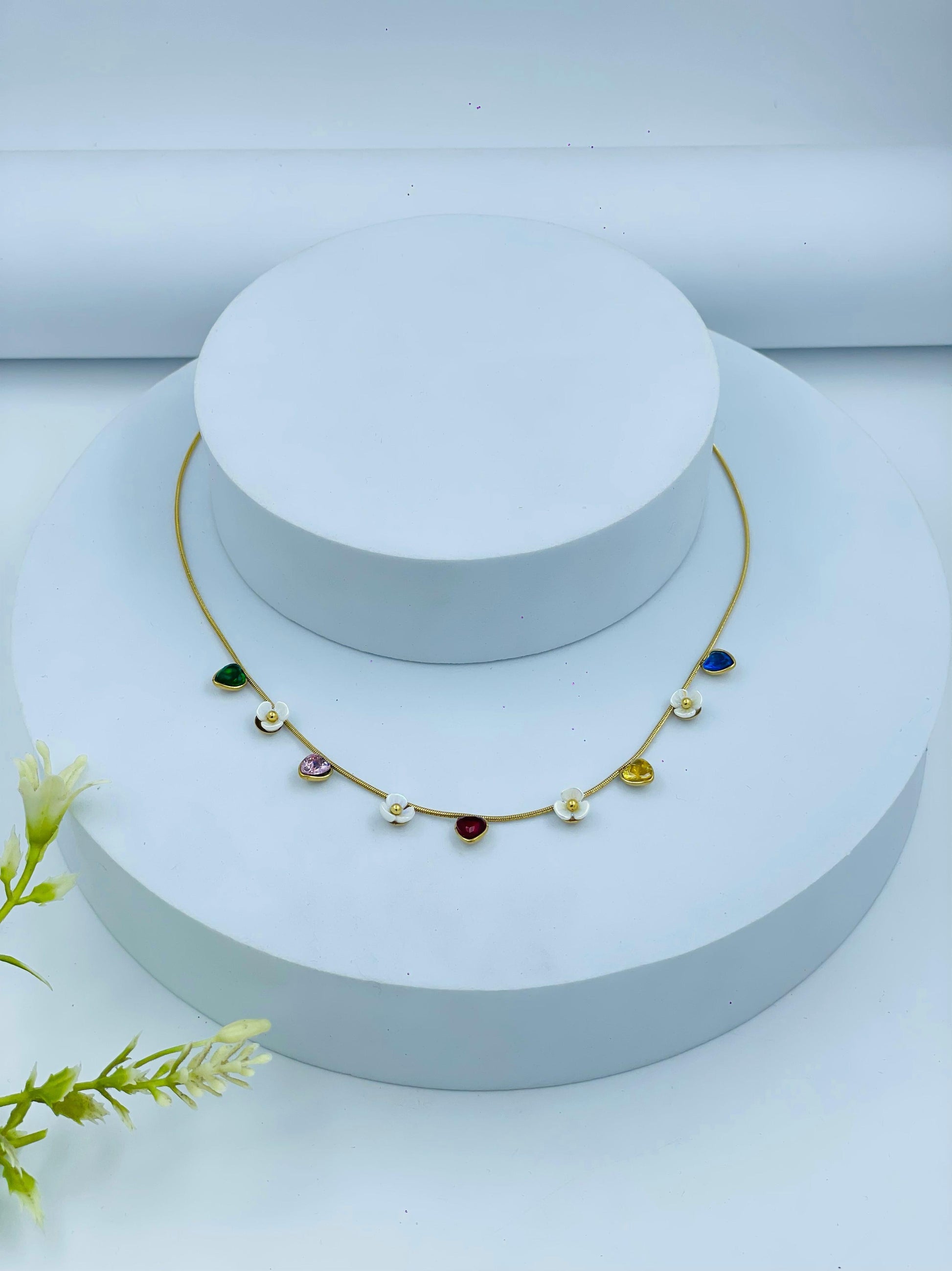 Elegant Multicolor Gemstone Necklace