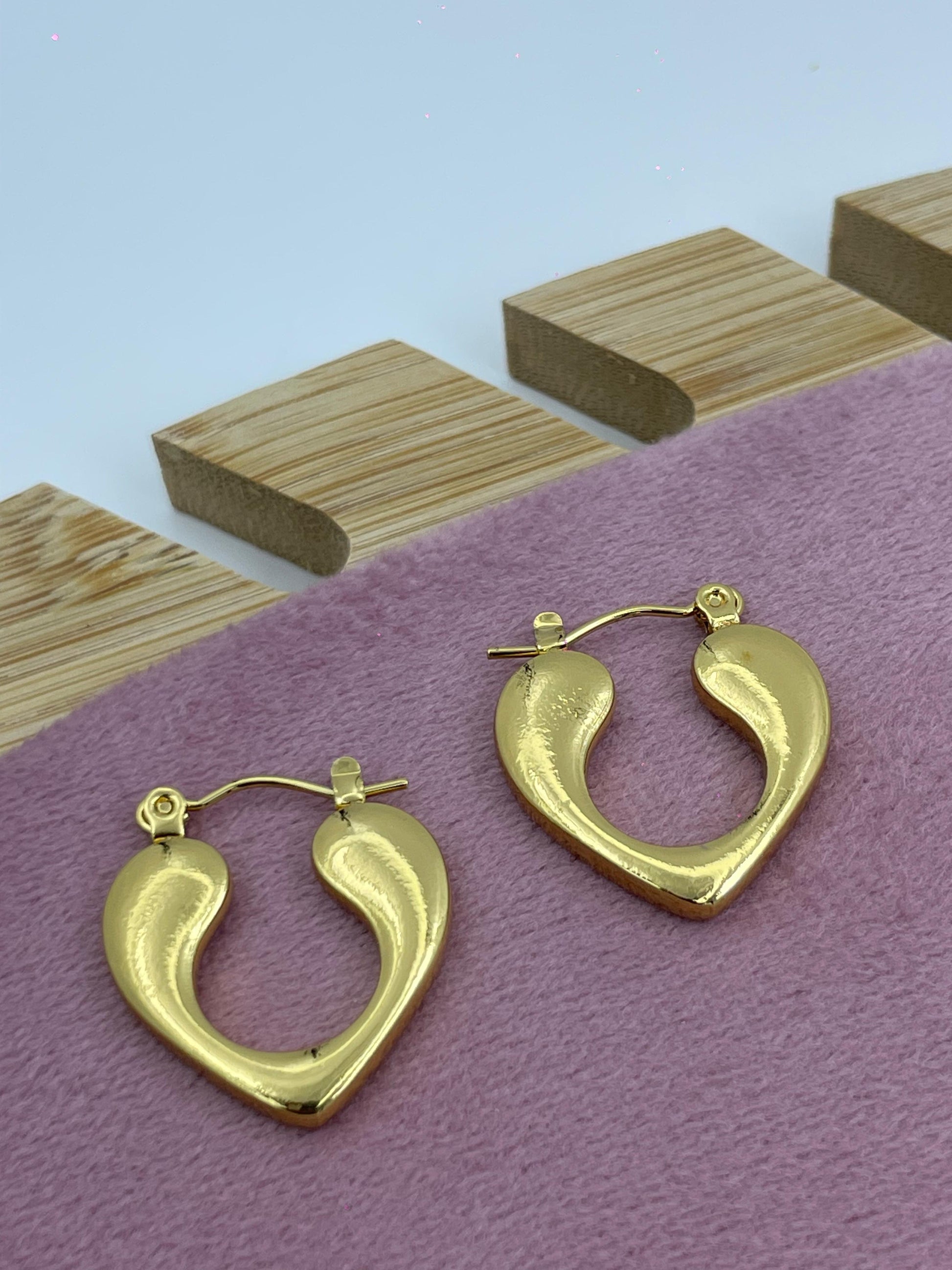Bold Gold Heart Hoop Earrings | Statement Jewelry with a Modern Twist