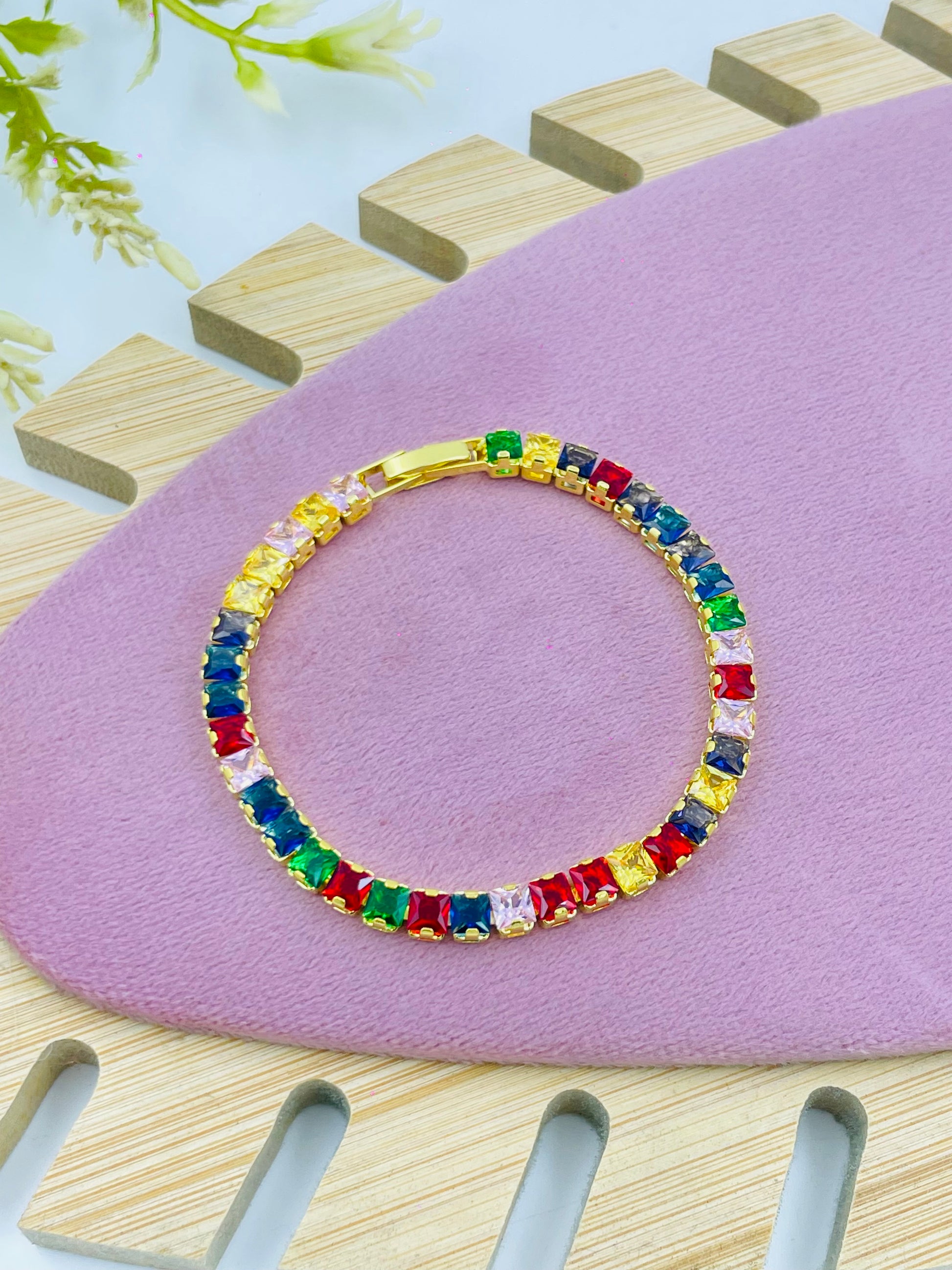 Vibrant MultiColored Gemstone Bracelet