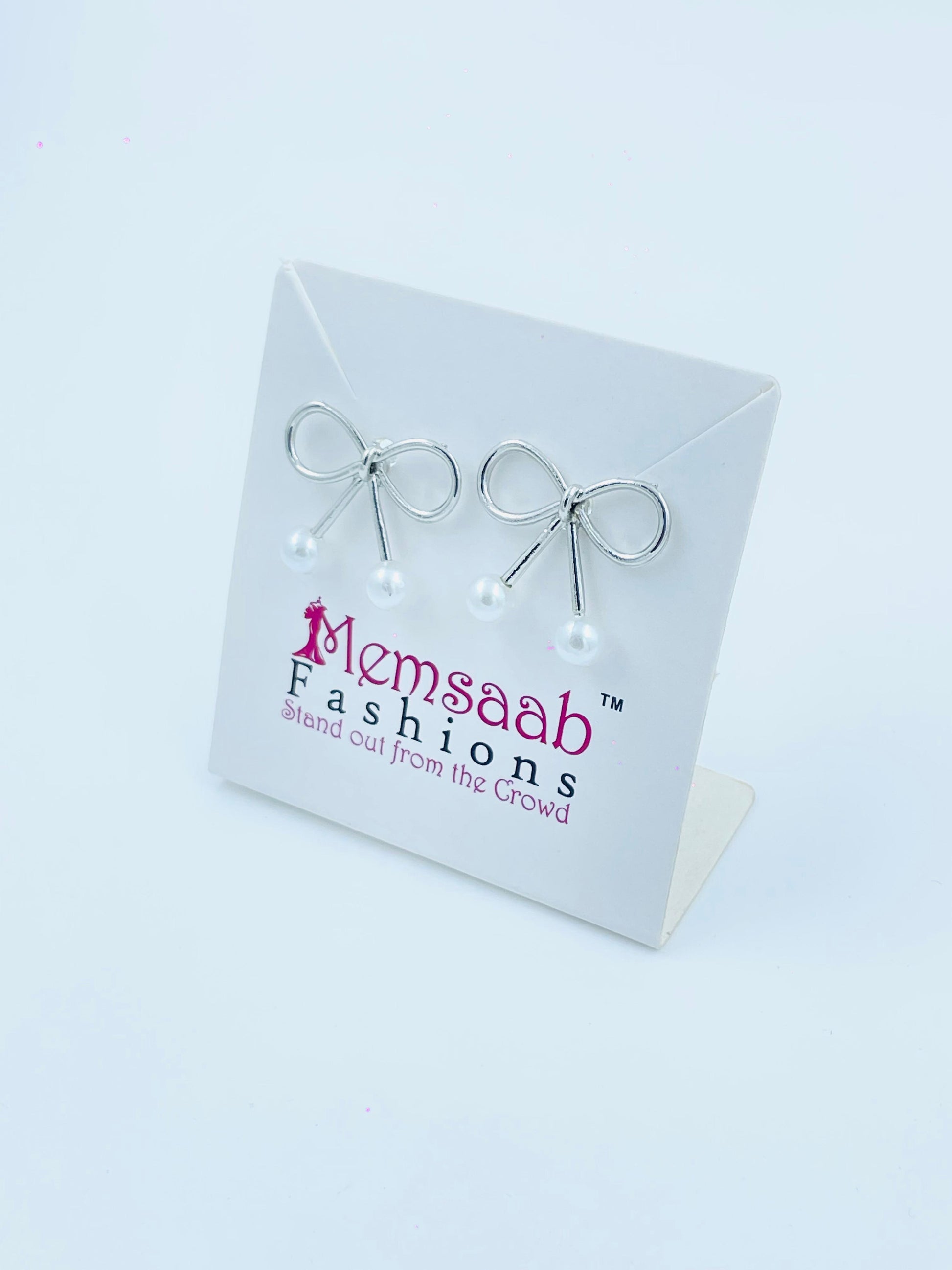 Chic Bow Pearl Drop Earrings – Elegant Party & Daily Wear