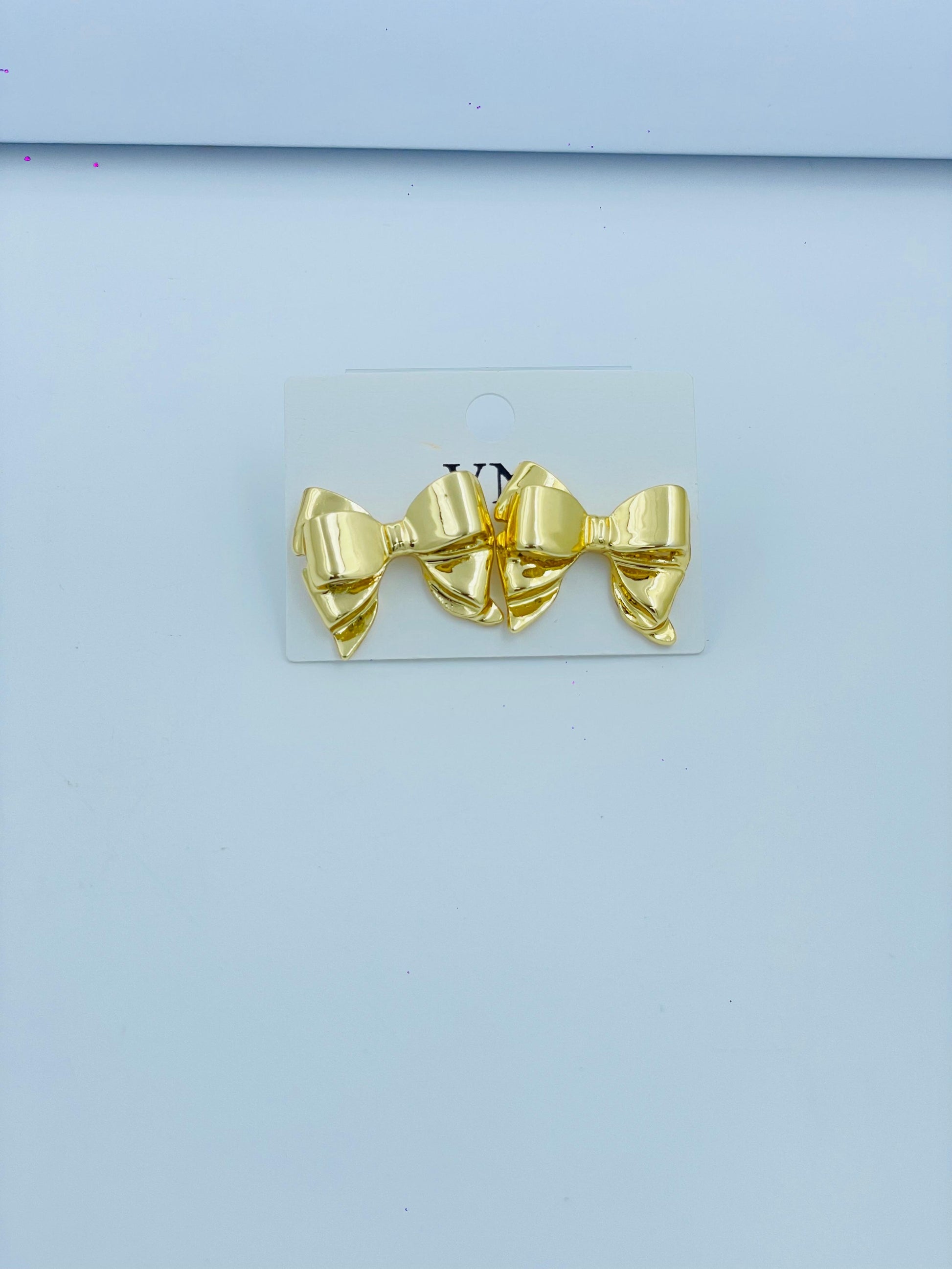 Classic Gold Bow Stud Earrings