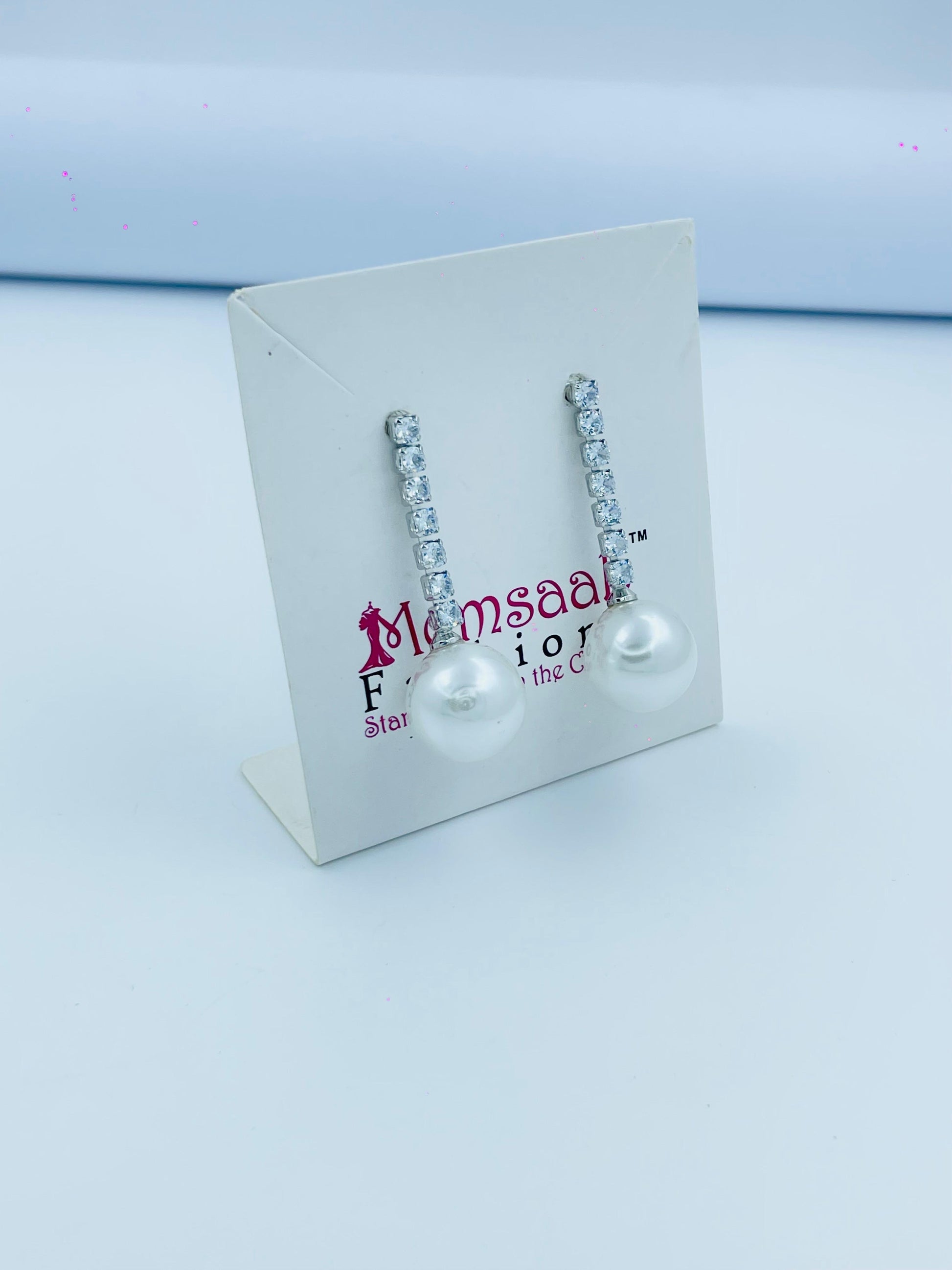 Elegant Rhinestone and Pearl Drop Earrings for Women