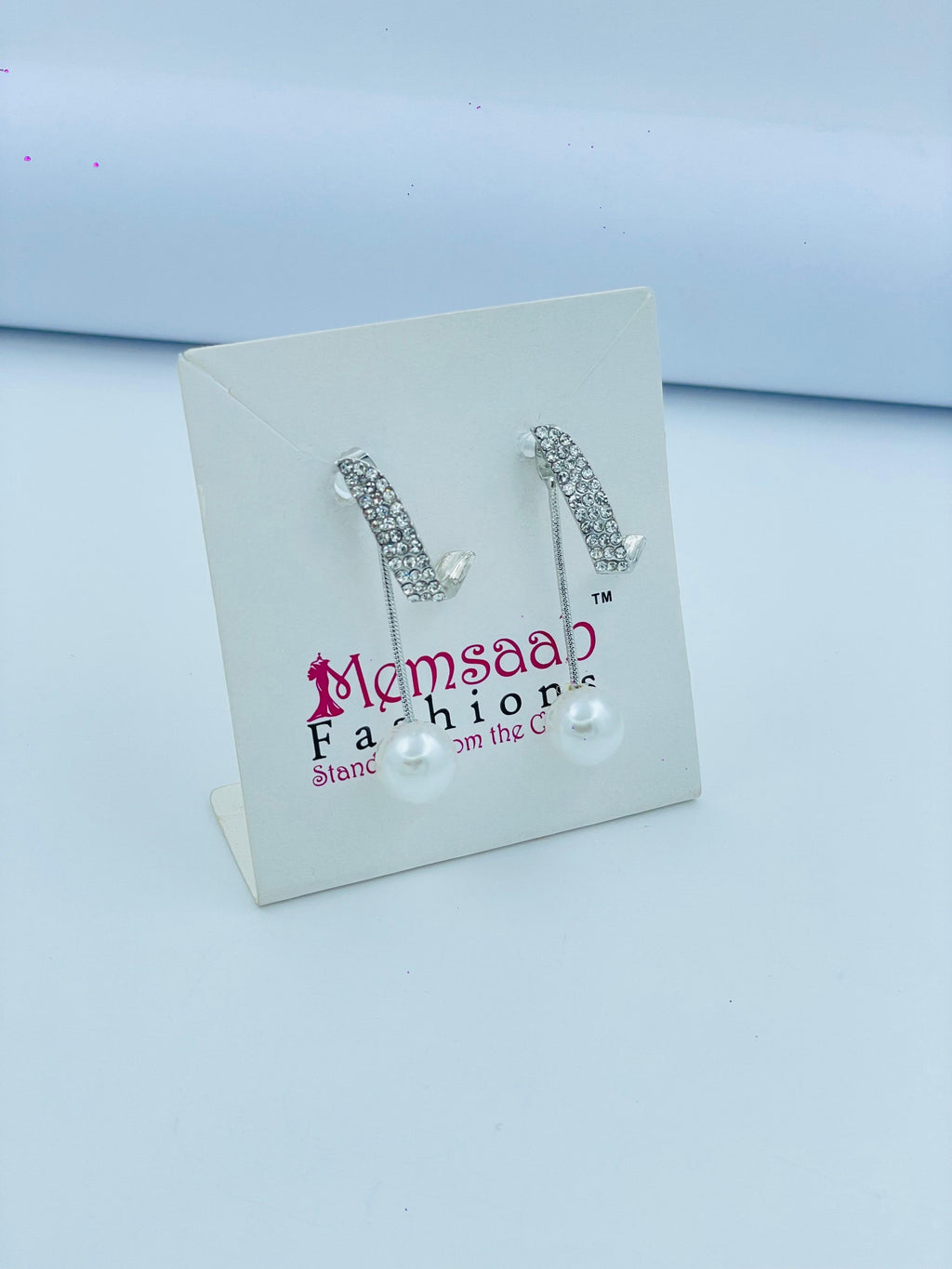 Elegant Pearl Drop Earrings with Crystal Accents – Gold, Silver & Rose Gold Variants