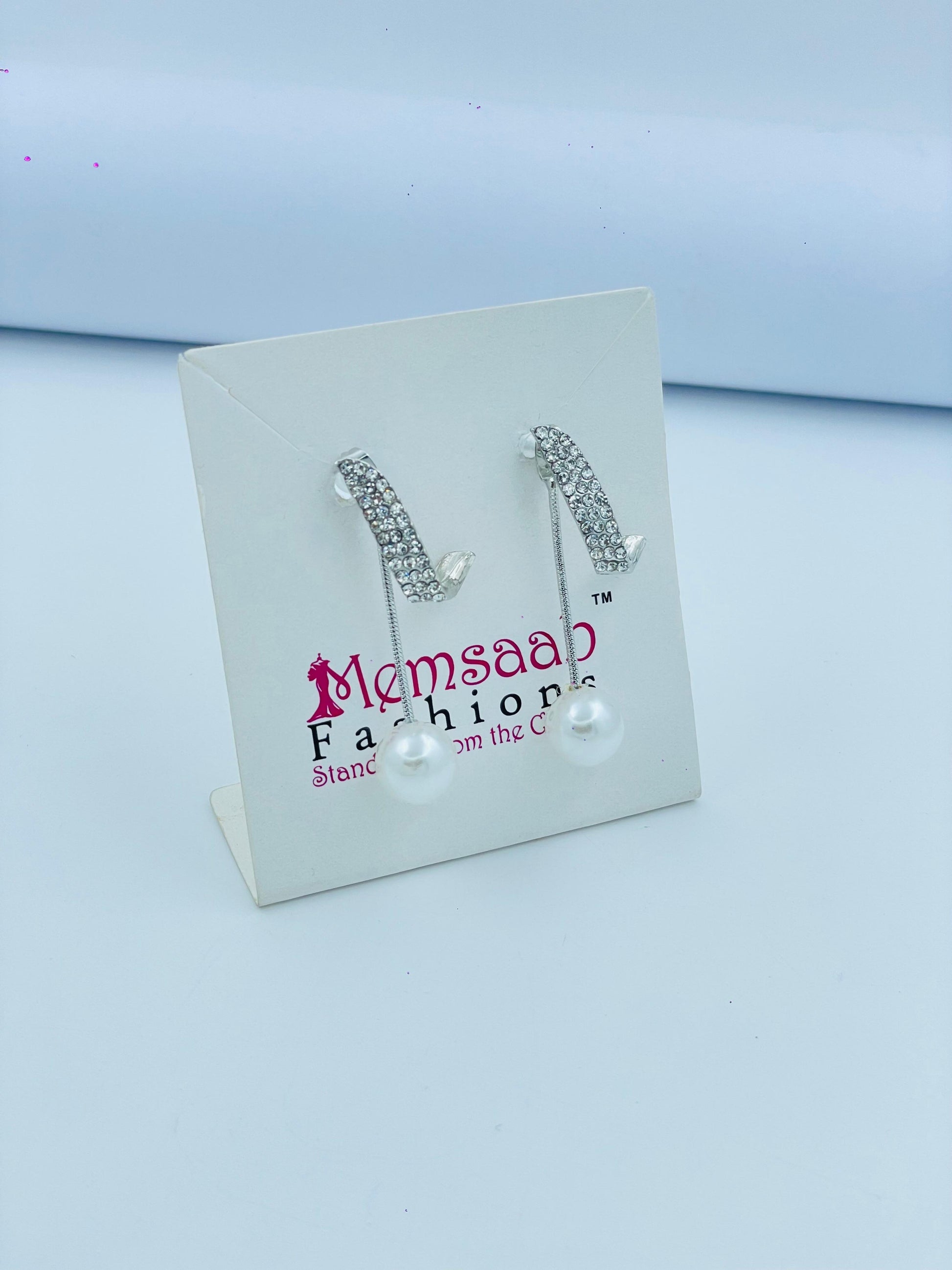 Elegant Pearl Drop Earrings with Crystal Accents – Gold, Silver & Rose Gold Variants