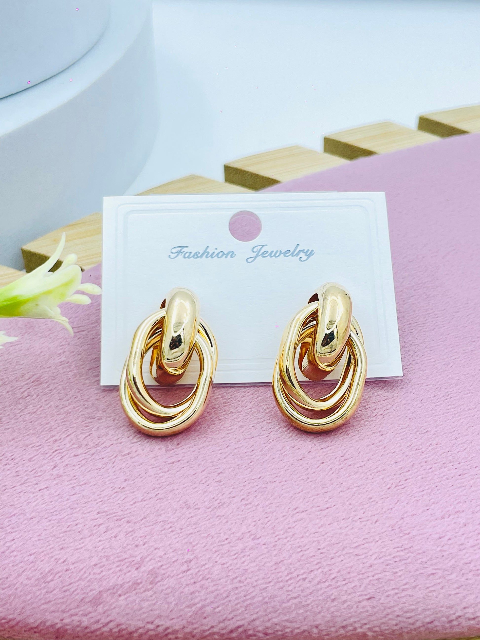 Elegant Gold Tone Triple Hoop Earrings for Any Occasion