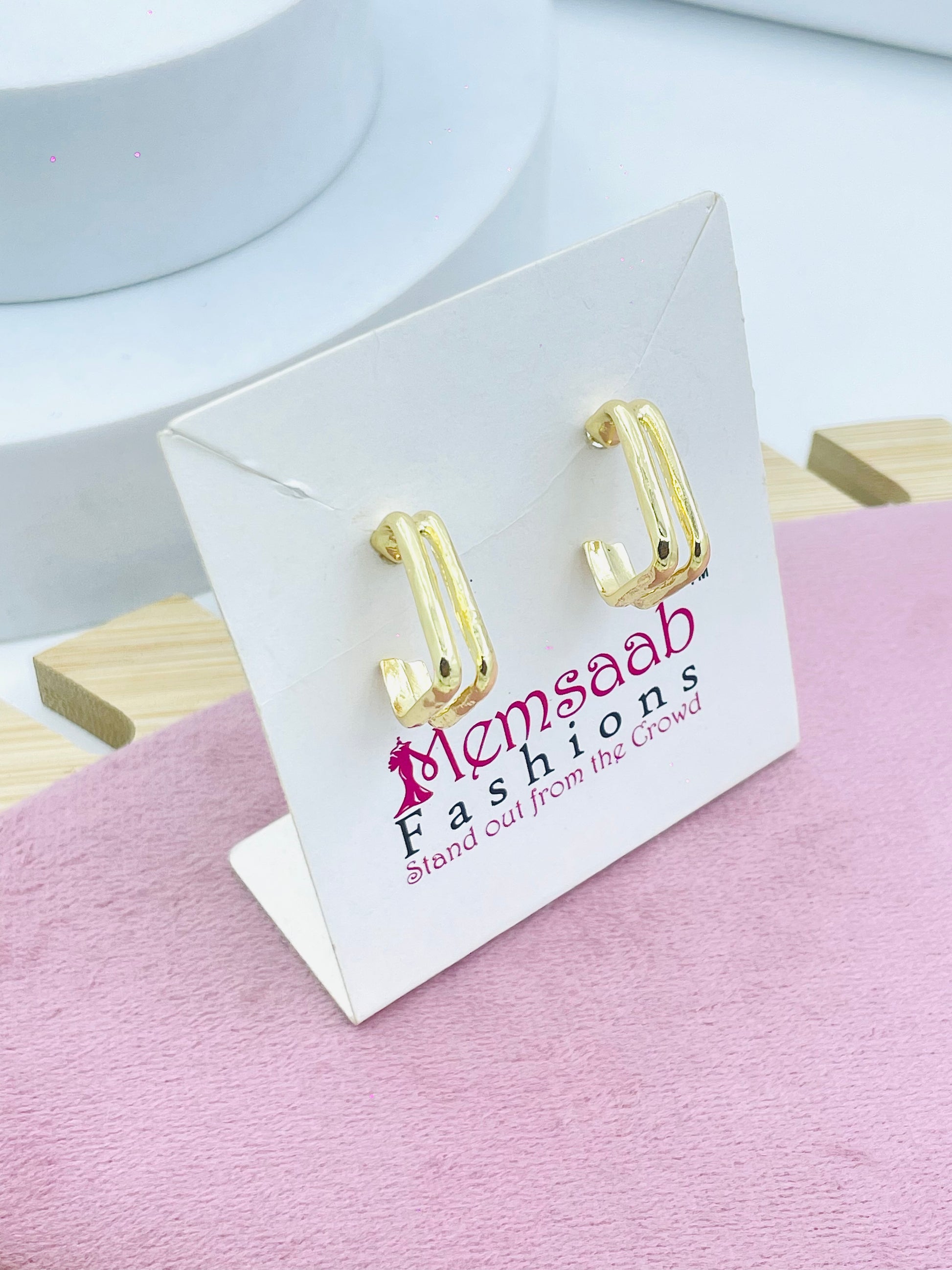 Stylish GoldTone Geometric Earrings