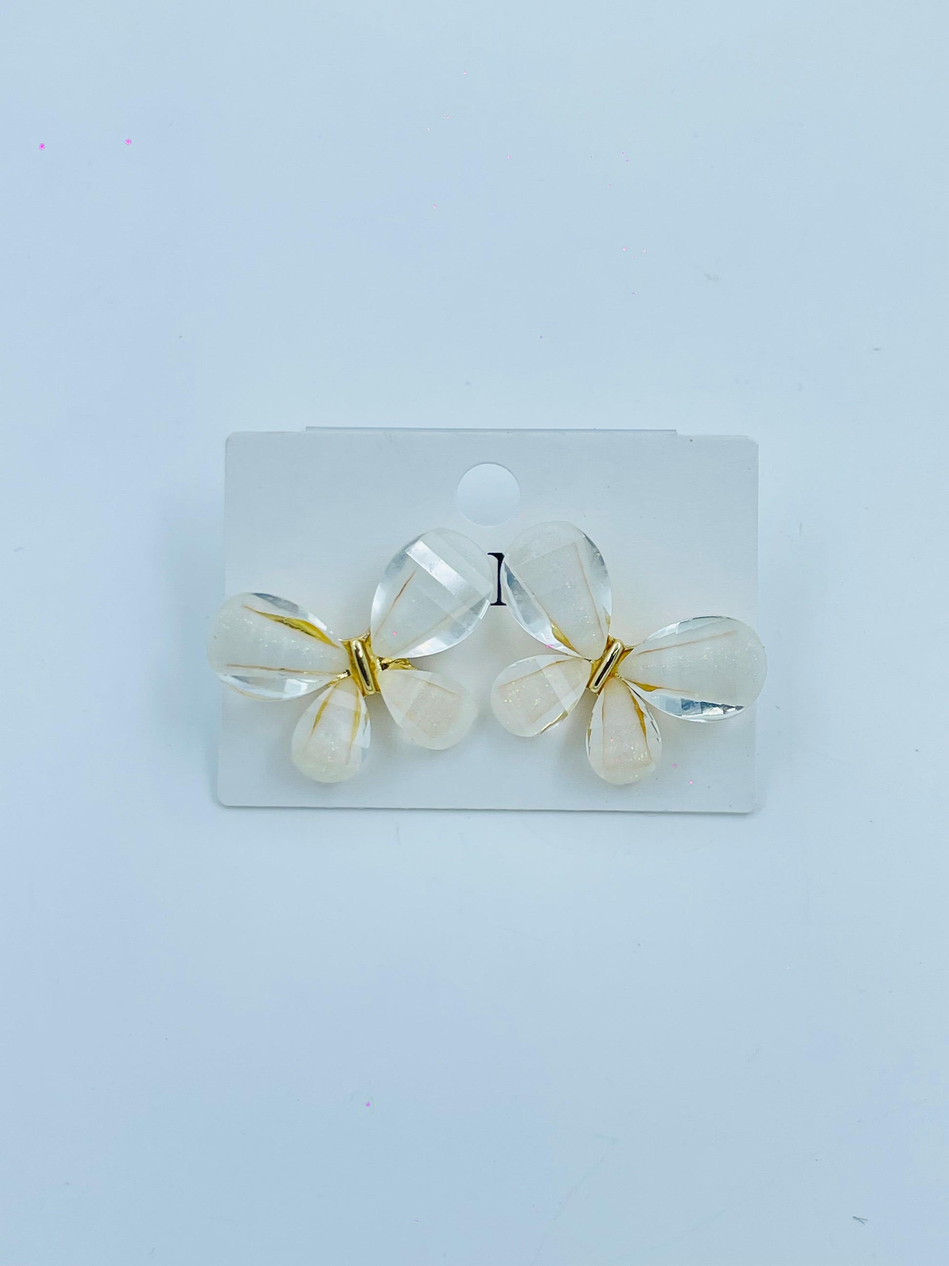 Crystal Clear Butterfly Earrings | Dainty & Elegant Fashion Jewelry