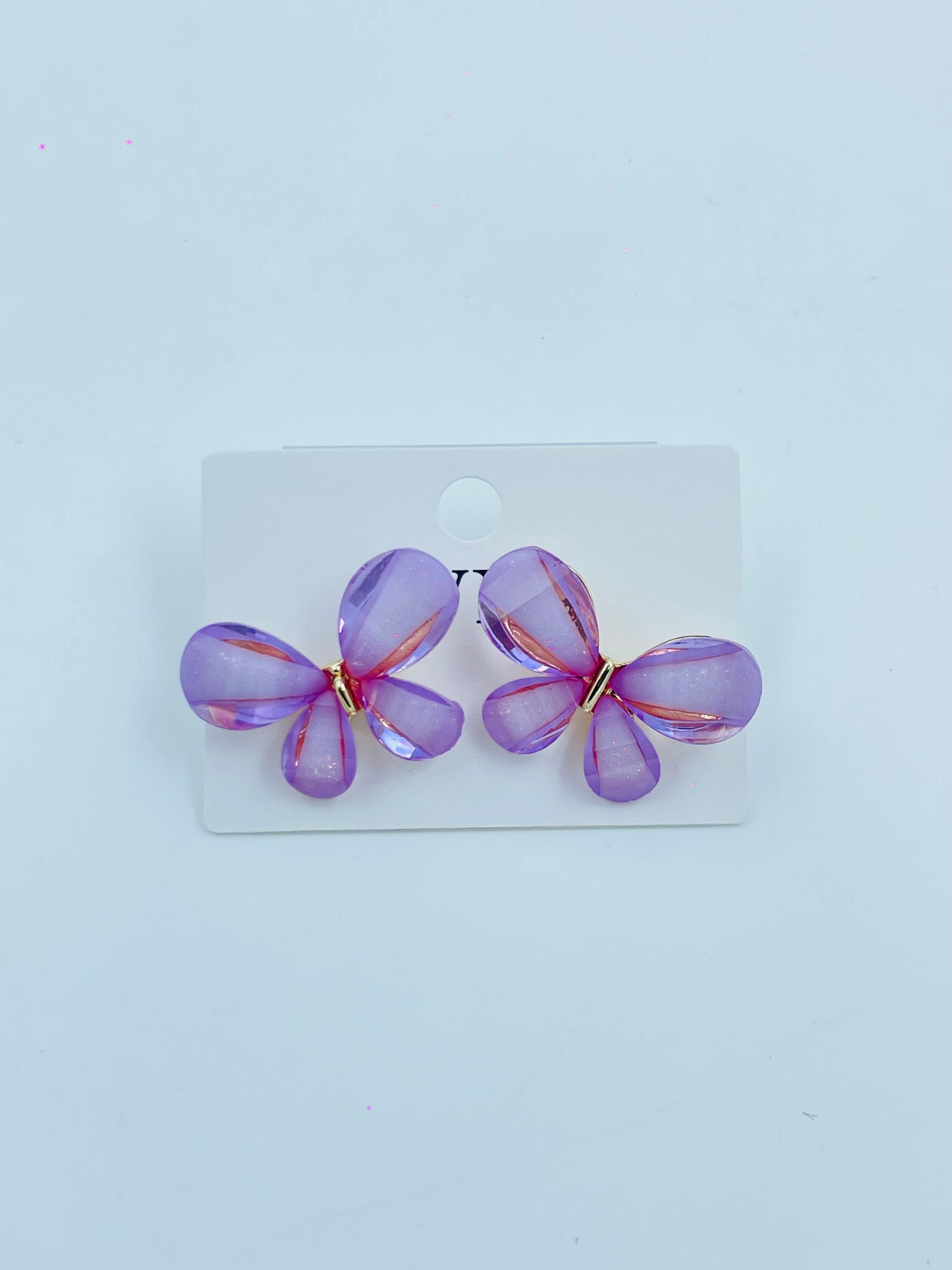 Elegant Purple Butterfly Earrings | Cute & Trendy Jewelry for Women
