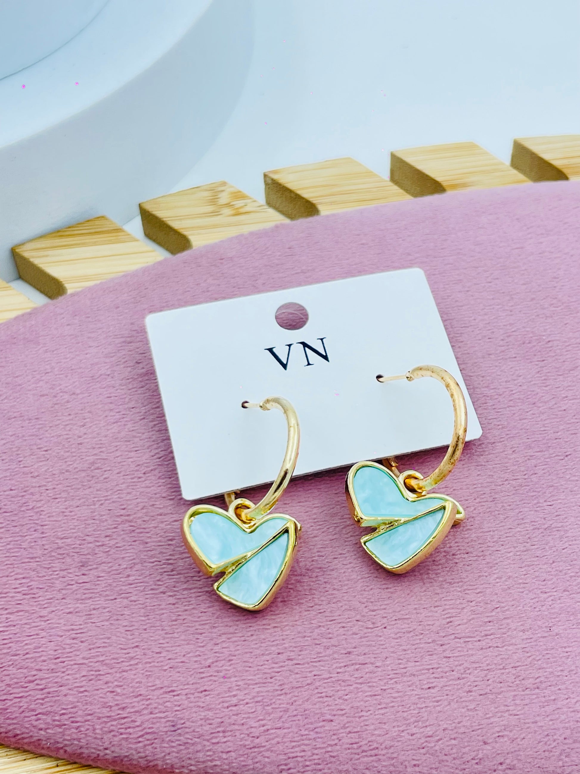 Gold Heart Hoop Earrings  Elegant Accessory