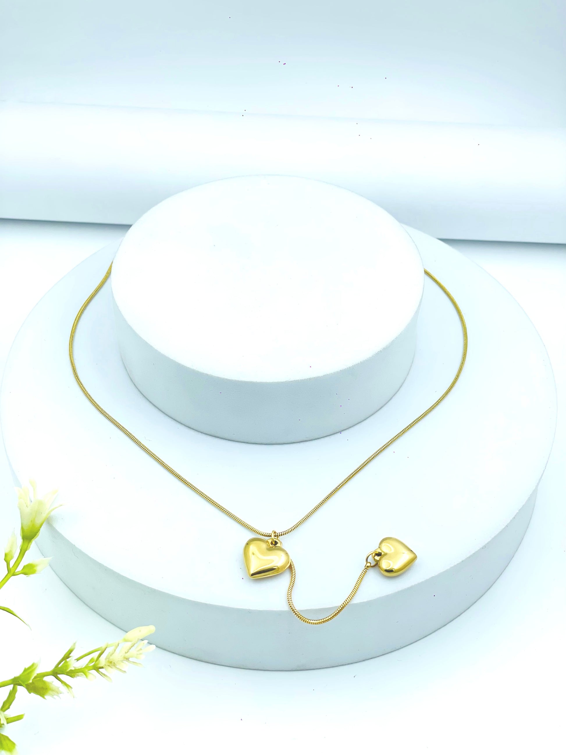 Elegant Gold Heart Pendant Necklace  Perfect Gift