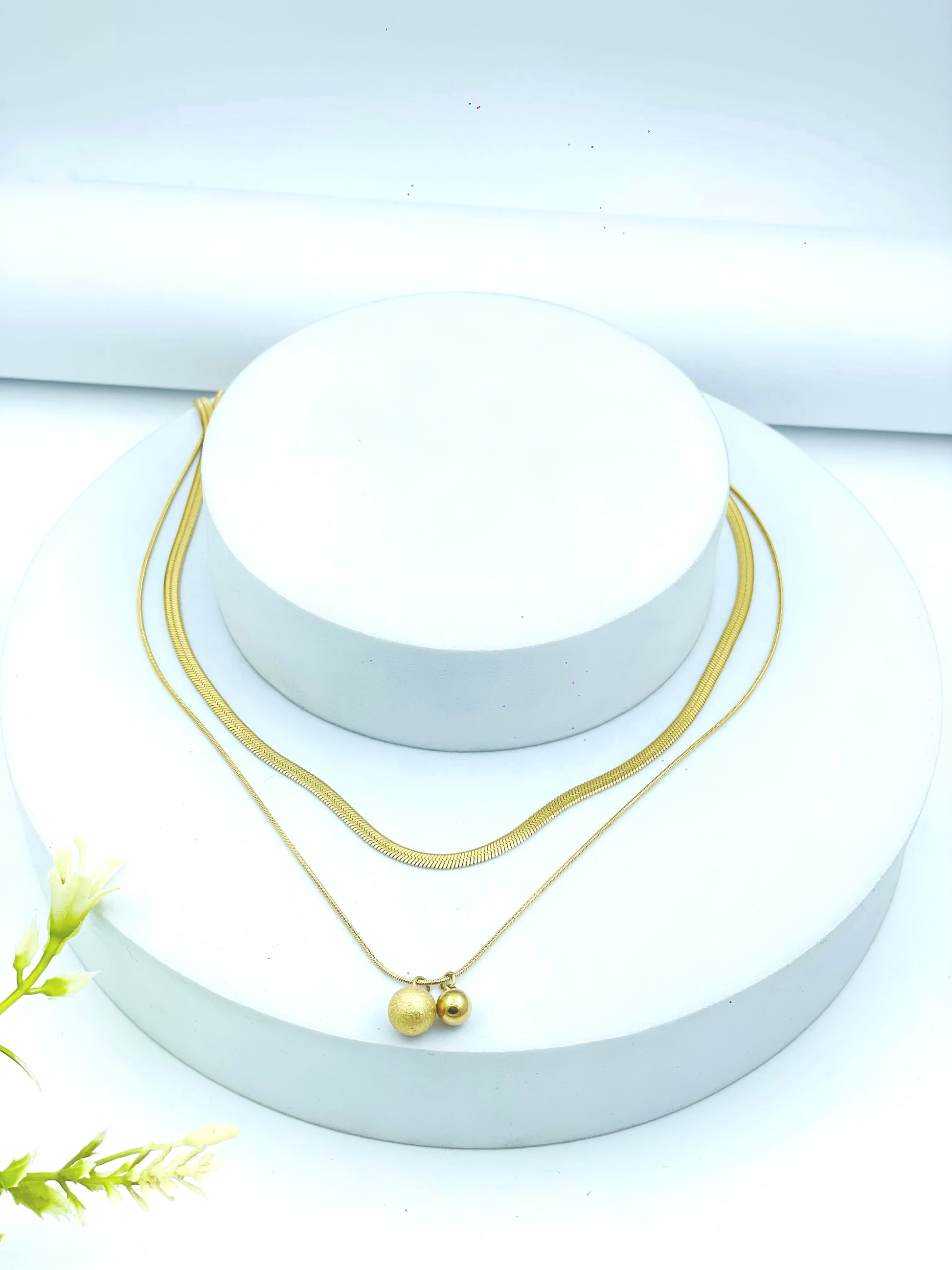Elegant Gold Layered Necklace Set for Women