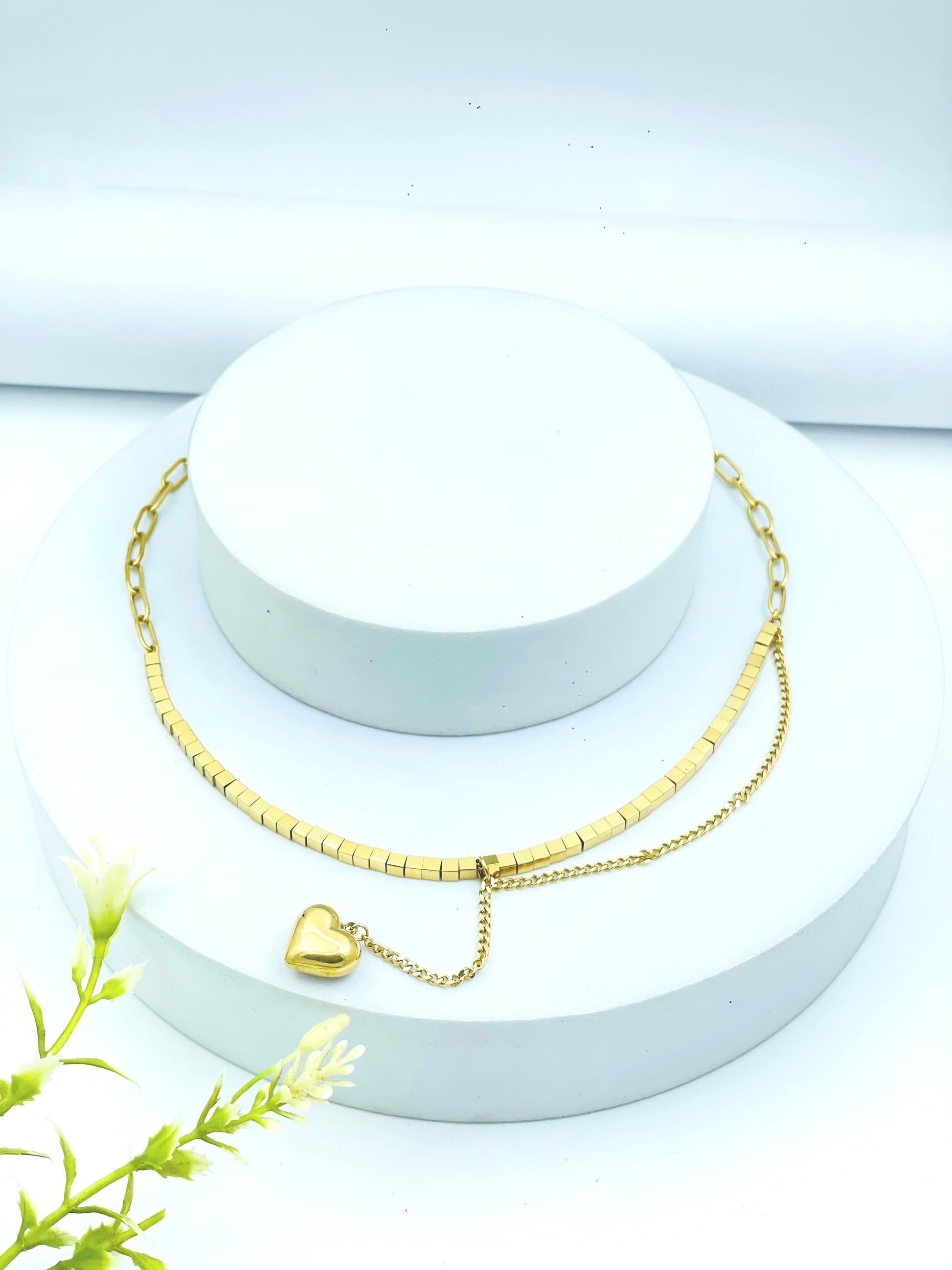 Elegant Gold Heart Pendant Necklace  Perfect Gift