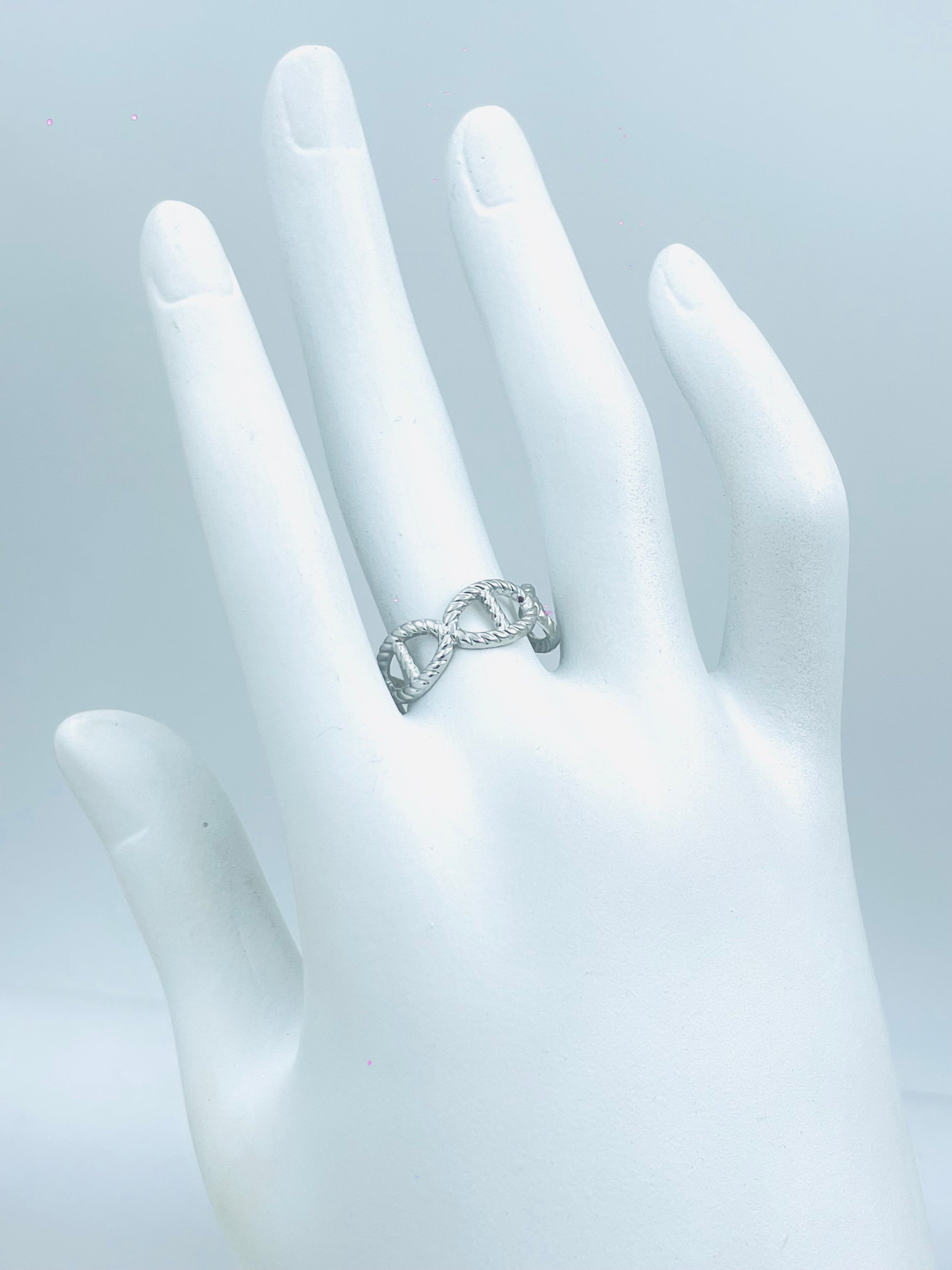 Elegant Silver Infinity Knot Ring  Timeless Design
