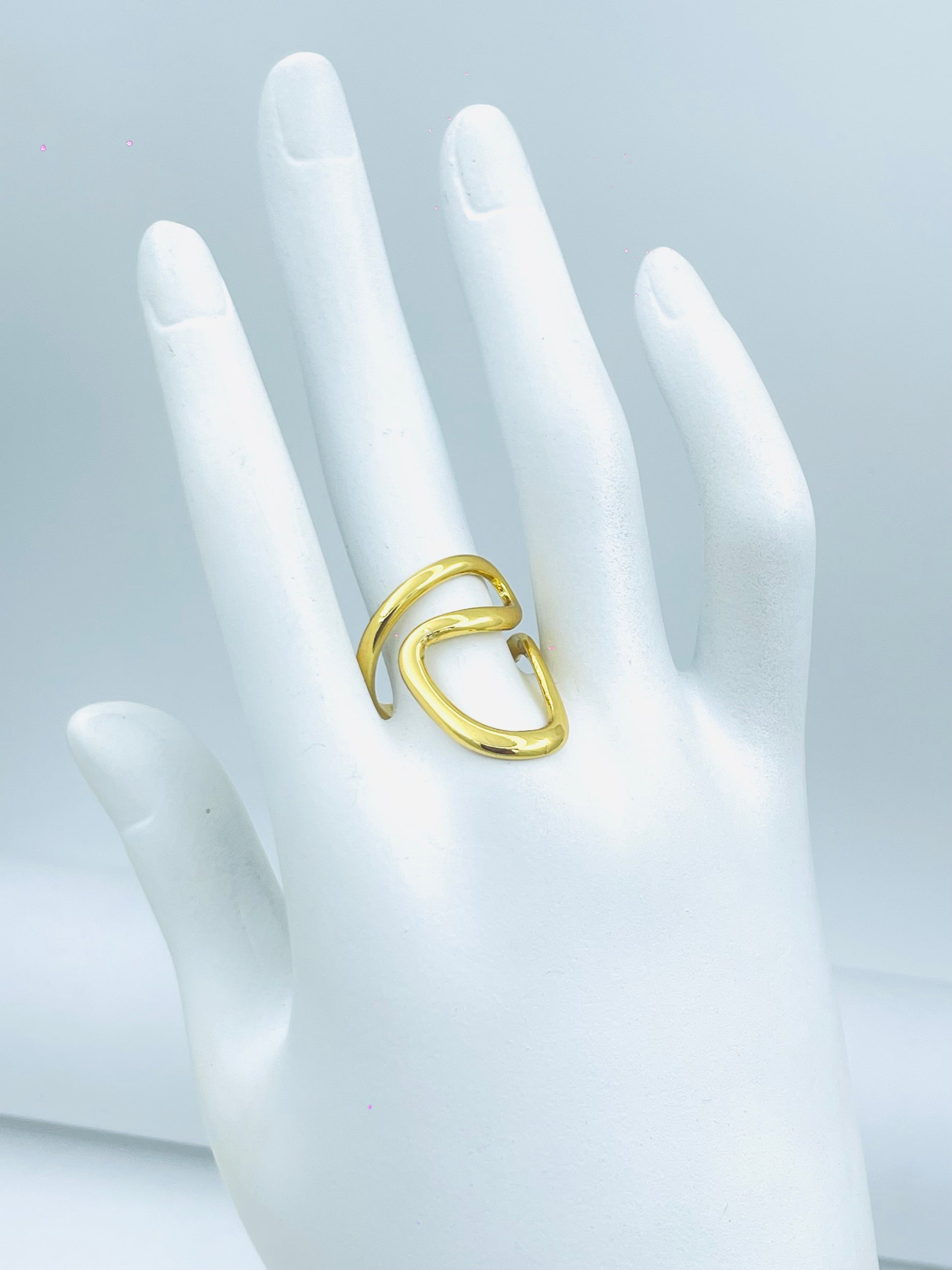 Stylish Modern Gold Open Ring  Elegant Jewelry