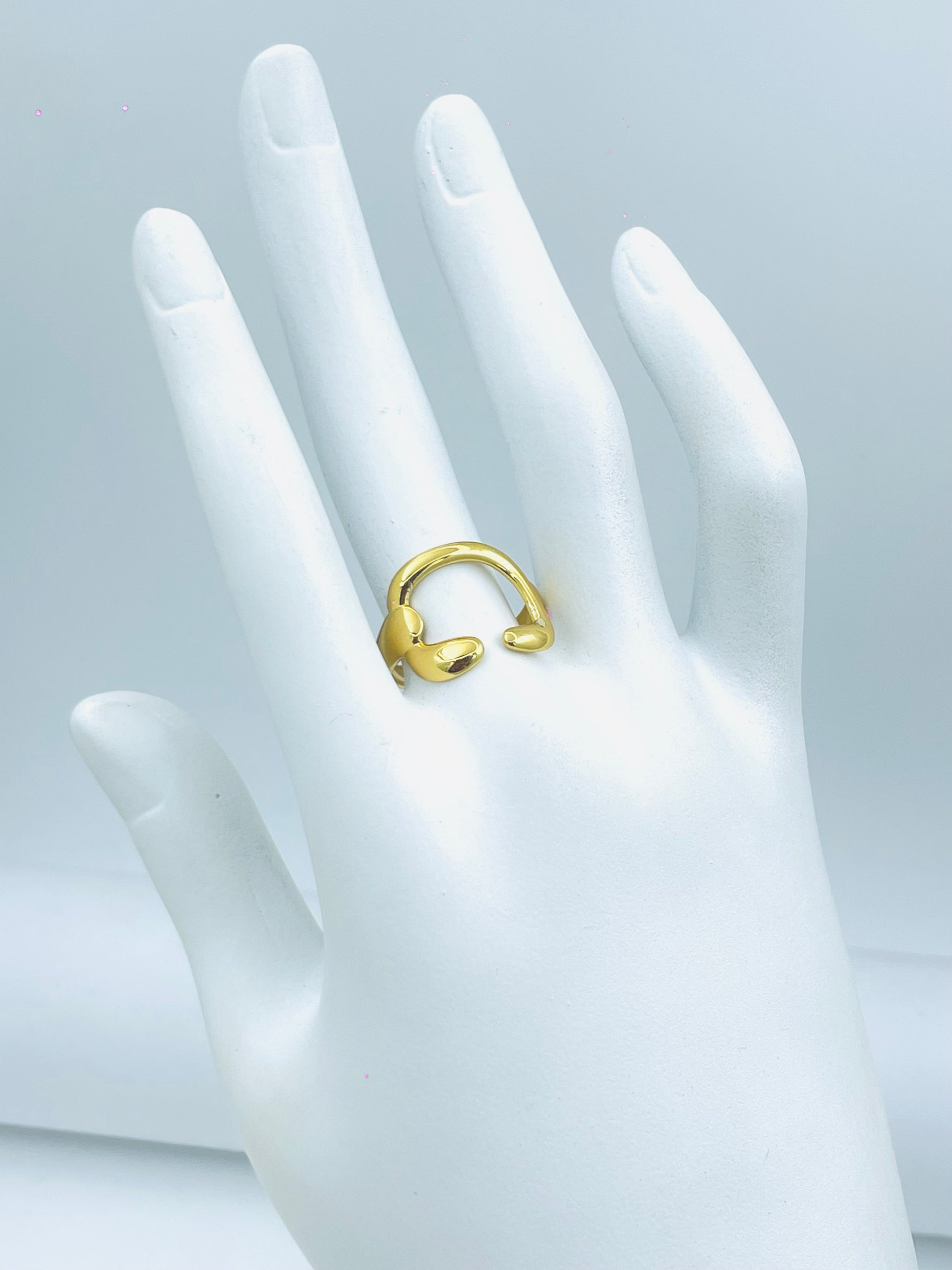 Elegant Adjustable Gold Dolphin Ring