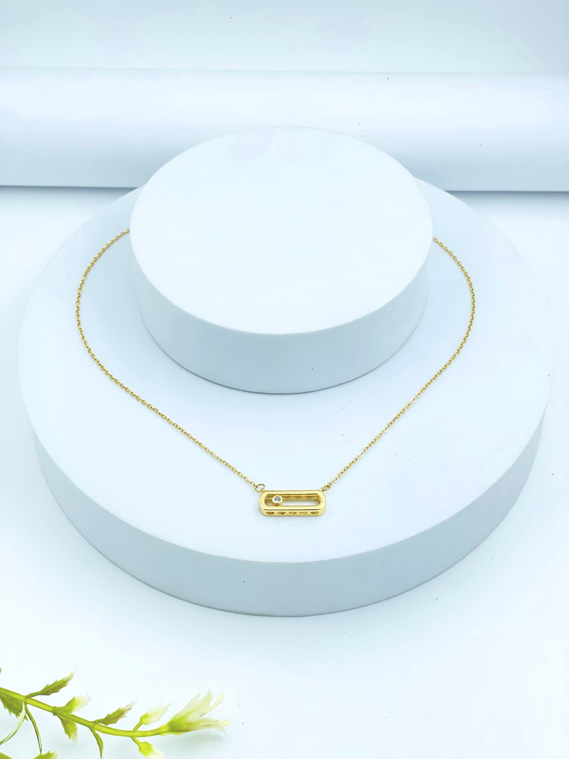 Elegant Gold Bar Necklace  Minimalist Jewelry