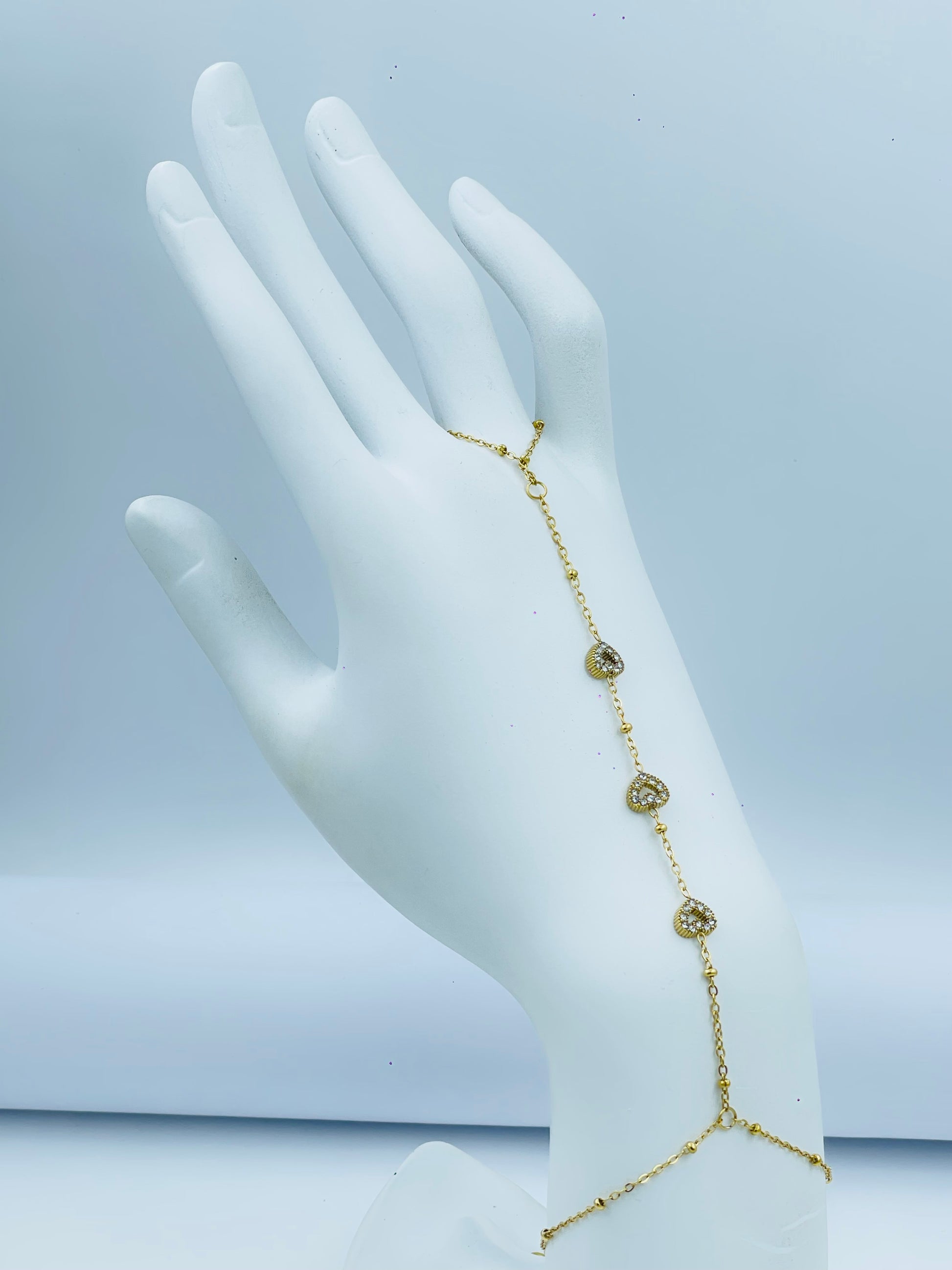Elegant Gold Hand Chain Bracelet for Women